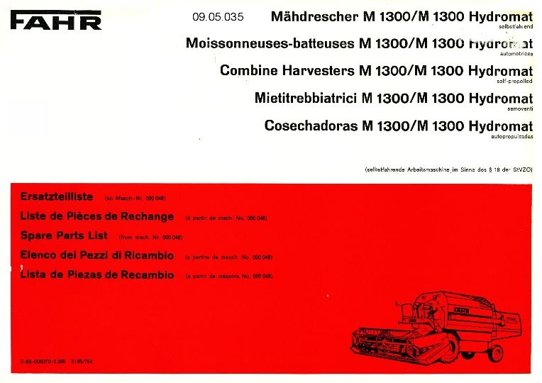 Mähdrescher M 1300 (Ausstellung und Archiv des Vereins FAHR-Schlepper-Freunde CC BY-NC-SA)