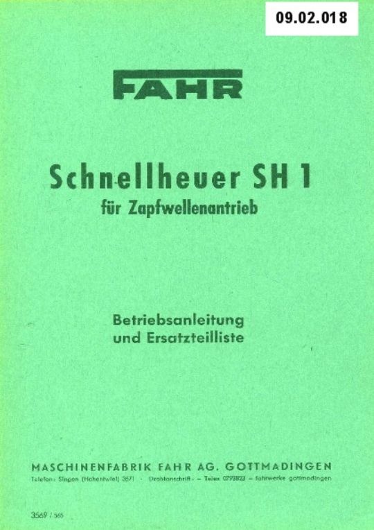 Schnellheuer SH 1 (Ausstellung und Archiv des Vereins FAHR-Schlepper-Freunde CC BY-NC-SA)
