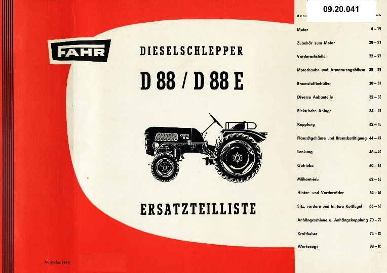 Schlepper D 88 E (Ausstellung und Archiv des Vereins FAHR-Schlepper-Freunde CC BY-NC-SA)