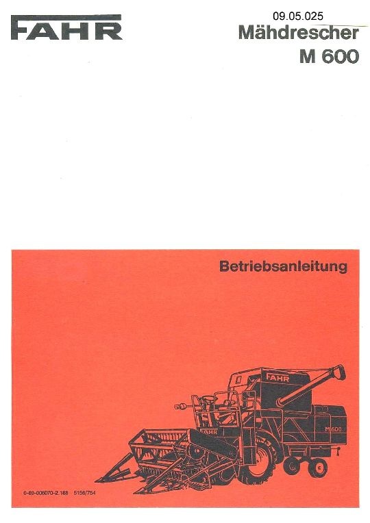 Mähdrescher M 600 (Ausstellung und Archiv des Vereins FAHR-Schlepper-Freunde CC BY-NC-SA)