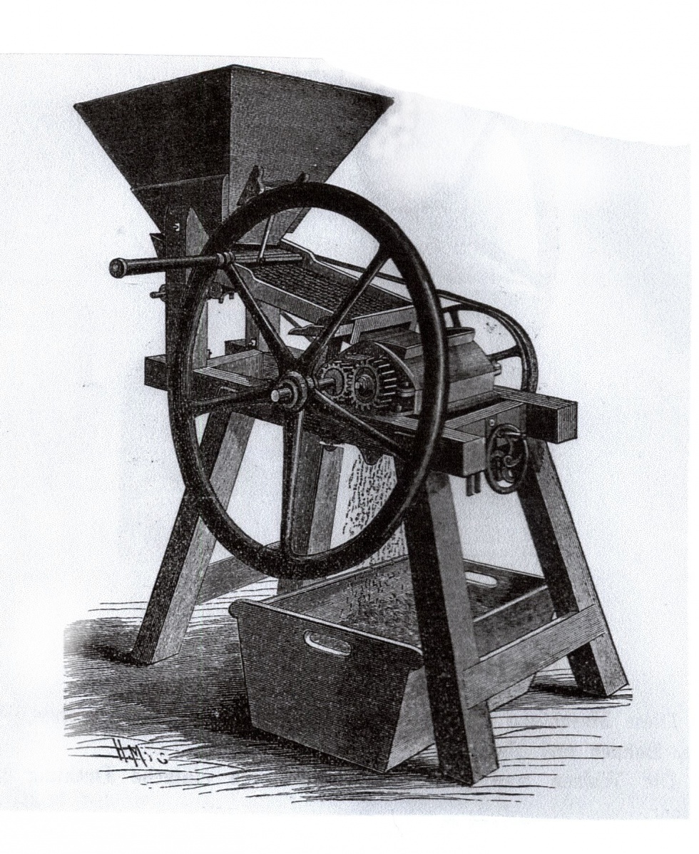Schrotmühle für Handbetrieb (Ausstellung und Archiv des Vereins FAHR-Schlepper-Freunde CC BY-NC-SA)