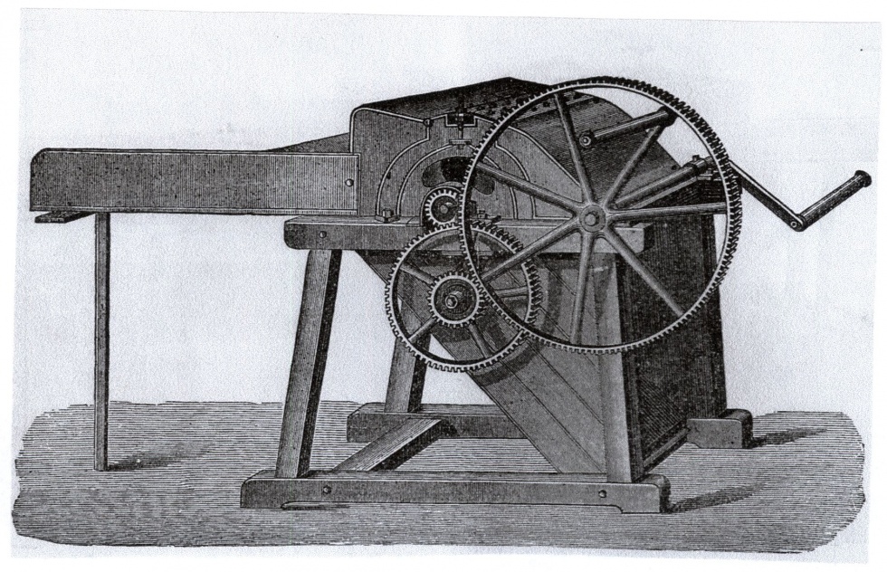 Dreschmaschine für Handantrieb (Ausstellung und Archiv des Vereins FAHR-Schlepper-Freunde CC BY-NC-SA)