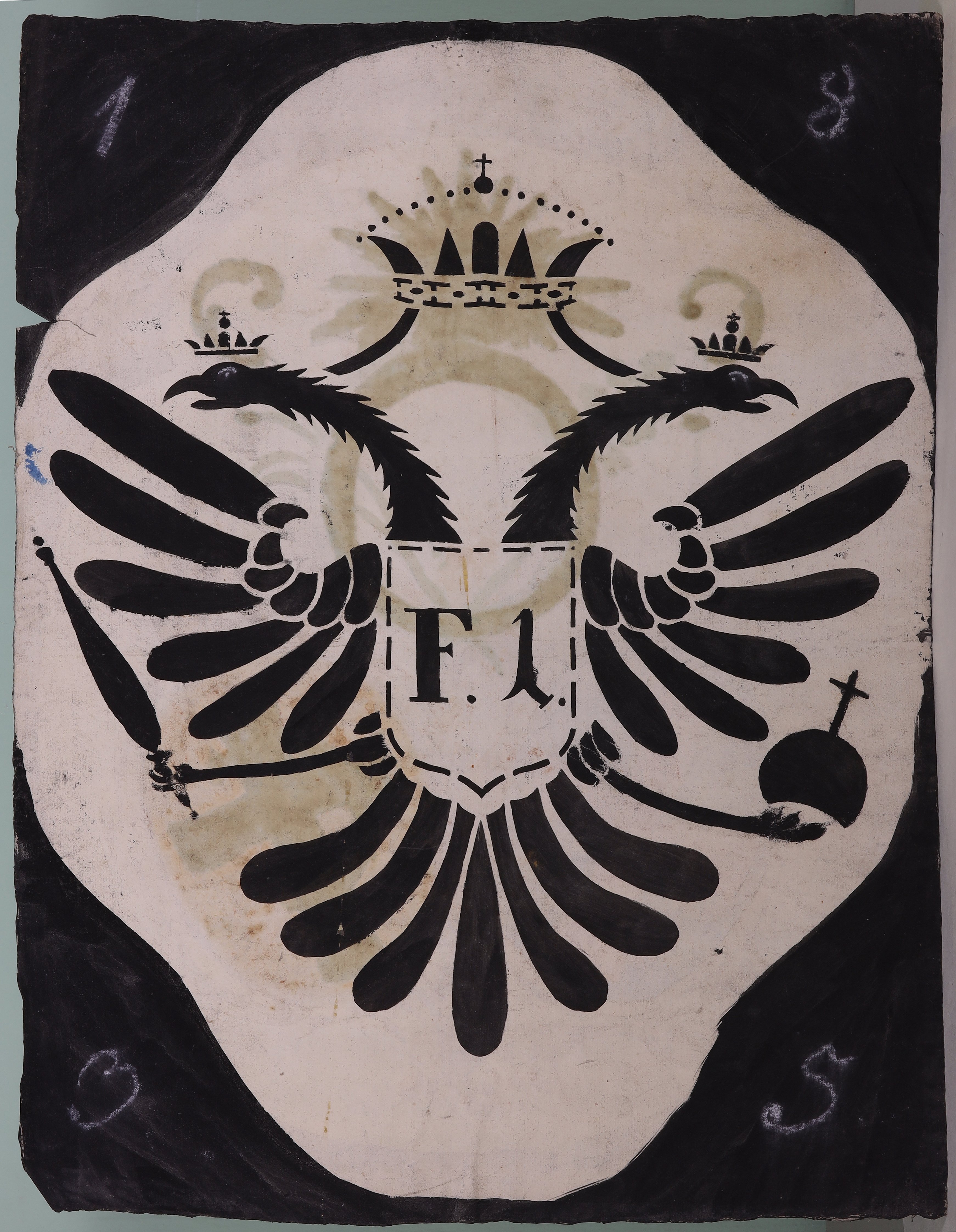 Totenschild von Franz I., Kaiser von Österreich (Rückseite des älteren Totenschildes Inv.-Nr. 276) (Stift Heiligenkreuz CC BY-NC-SA)