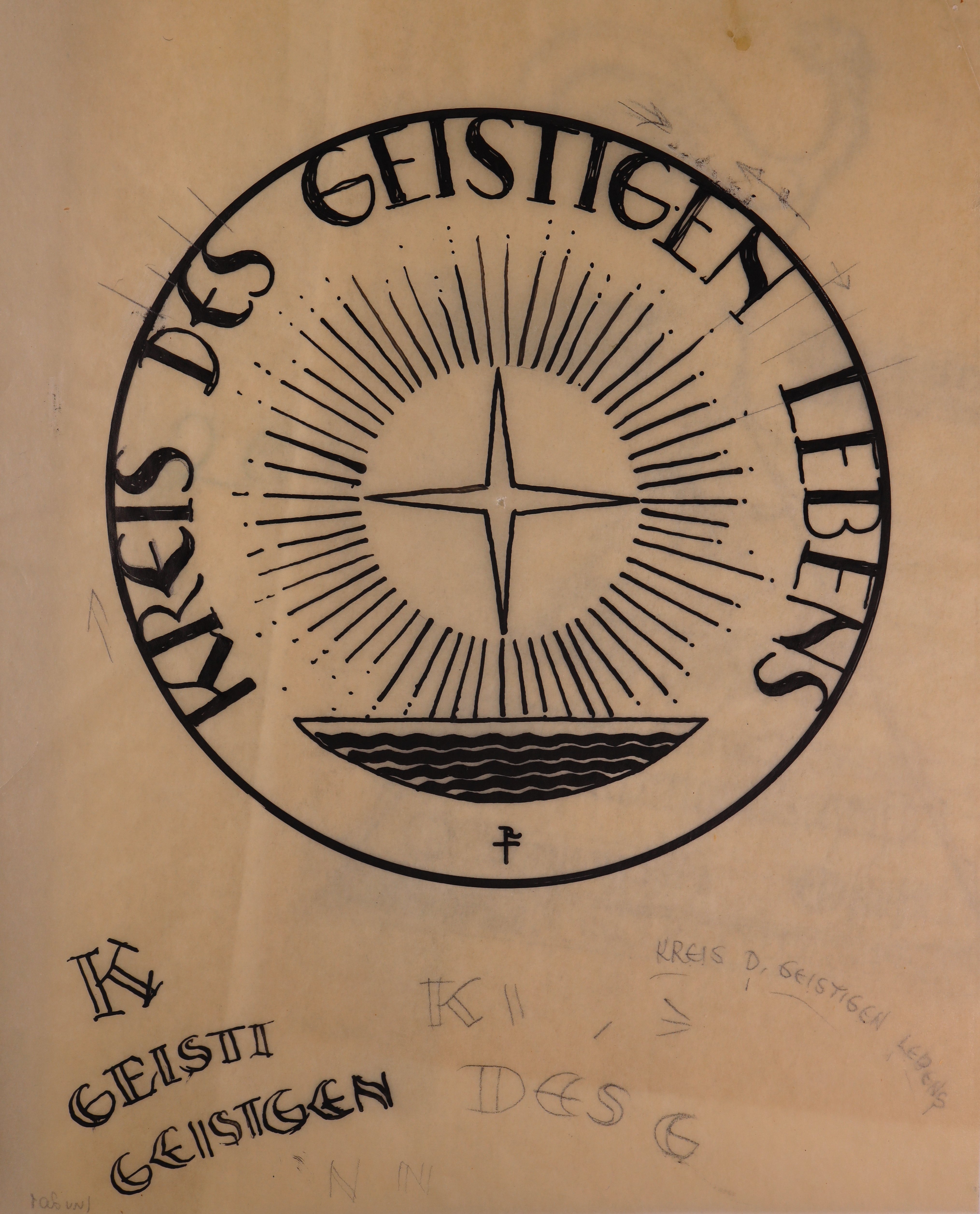 Entwurf für einen "Kreis des geistigen Lebens" (Stift Heiligenkreuz CC BY-NC-SA)