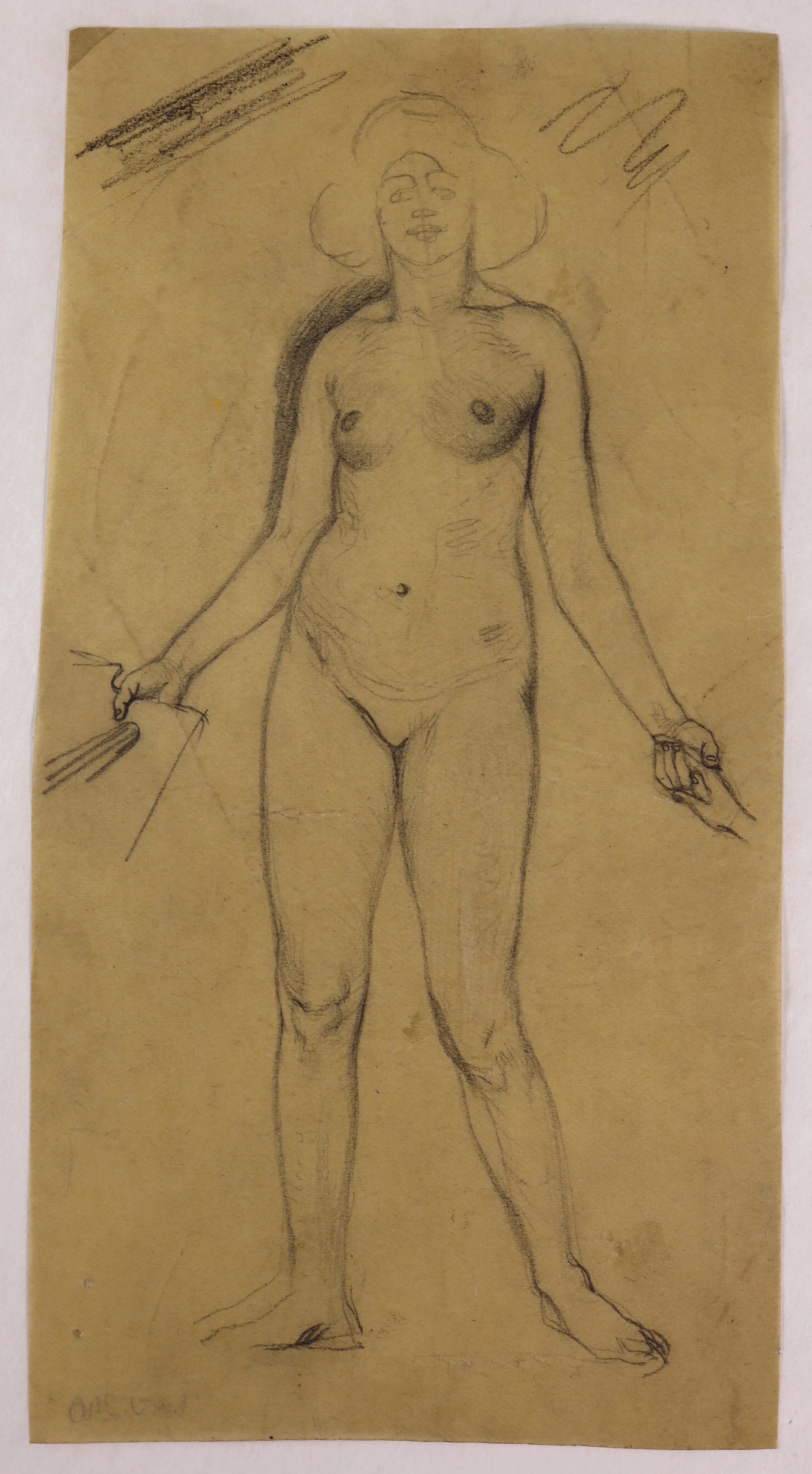 Aktstudie einer stehenden Frau – Entwurf für eine Allegorie (?) (Stift Heiligenkreuz CC BY-NC-SA)