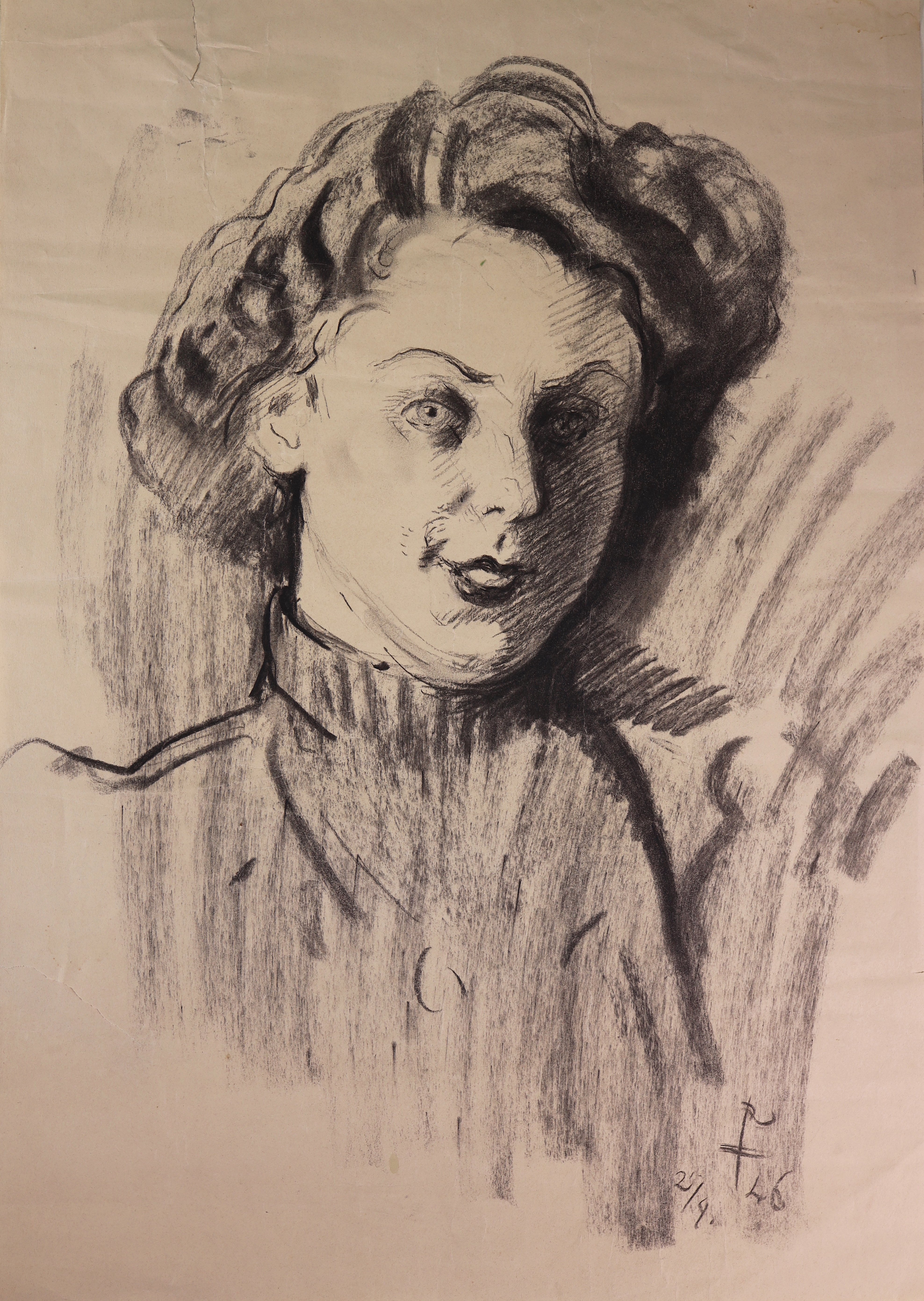 Porträt einer jungen Frau vom 2. April 1946 (Stift Heiligenkreuz CC BY-NC-SA)