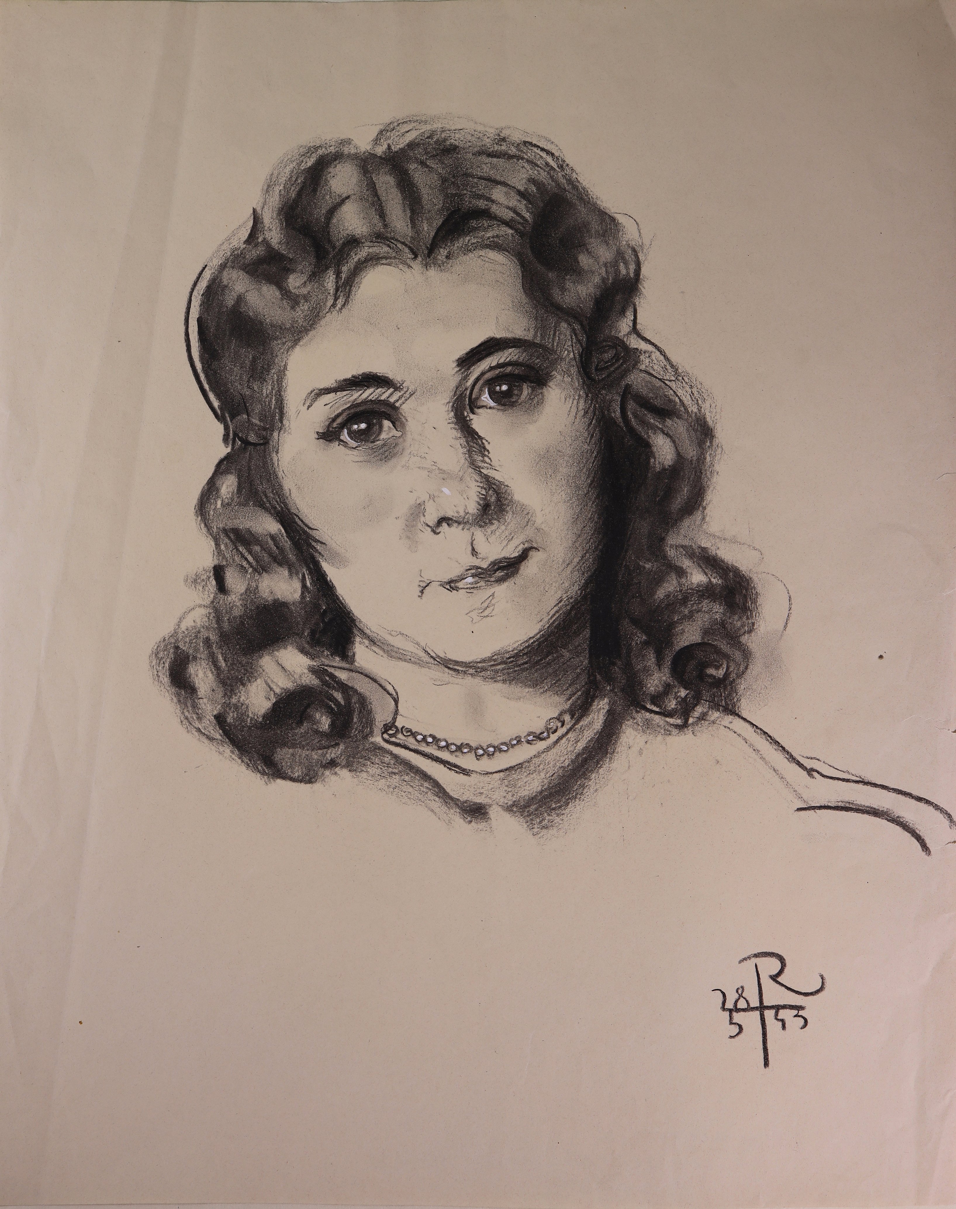 Porträt Lucia Jirgals vom 28. Mai 1943 (Stift Heiligenkreuz CC BY-NC-SA)