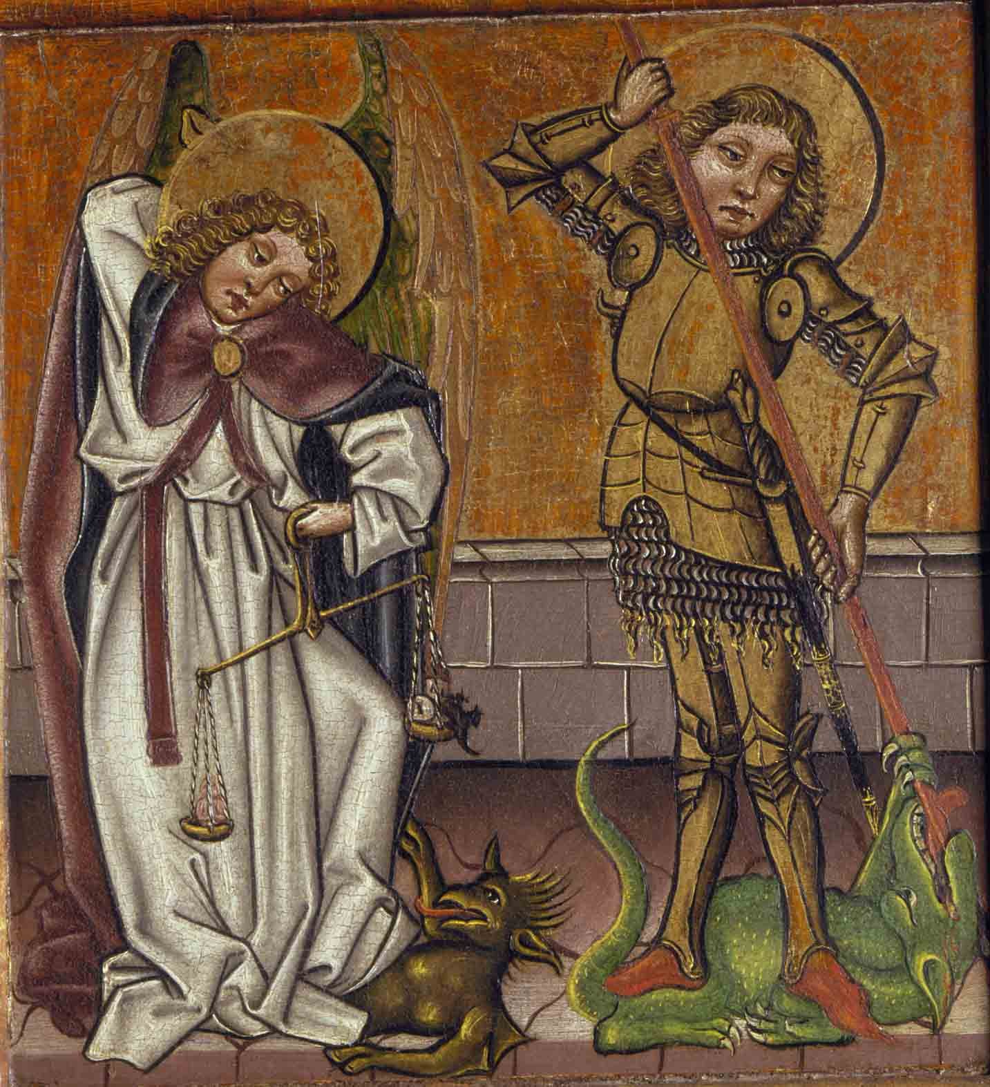 Erzengel Michael und heiliger Georg (Stift Heiligenkreuz CC BY-NC-SA)