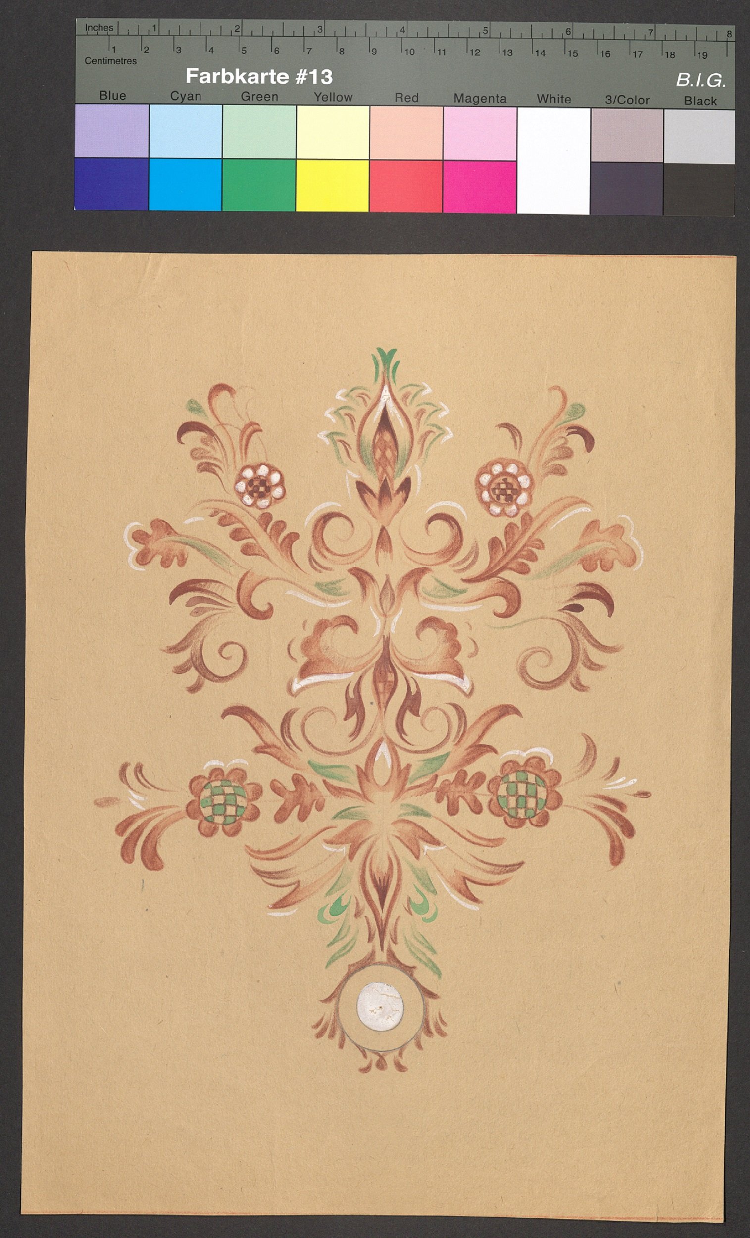 Entwurf eines floralen Ornaments (Stift Heiligenkreuz CC BY-NC-ND)