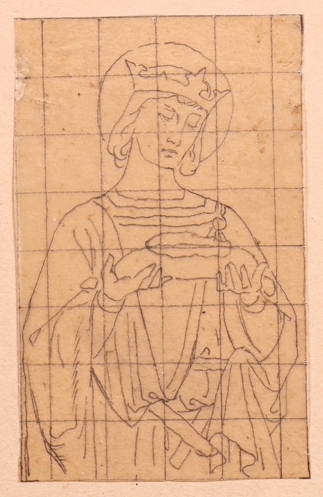 Halbfigur einer gekrönten Heiligen (Stift Heiligenkreuz CC BY-NC-SA)