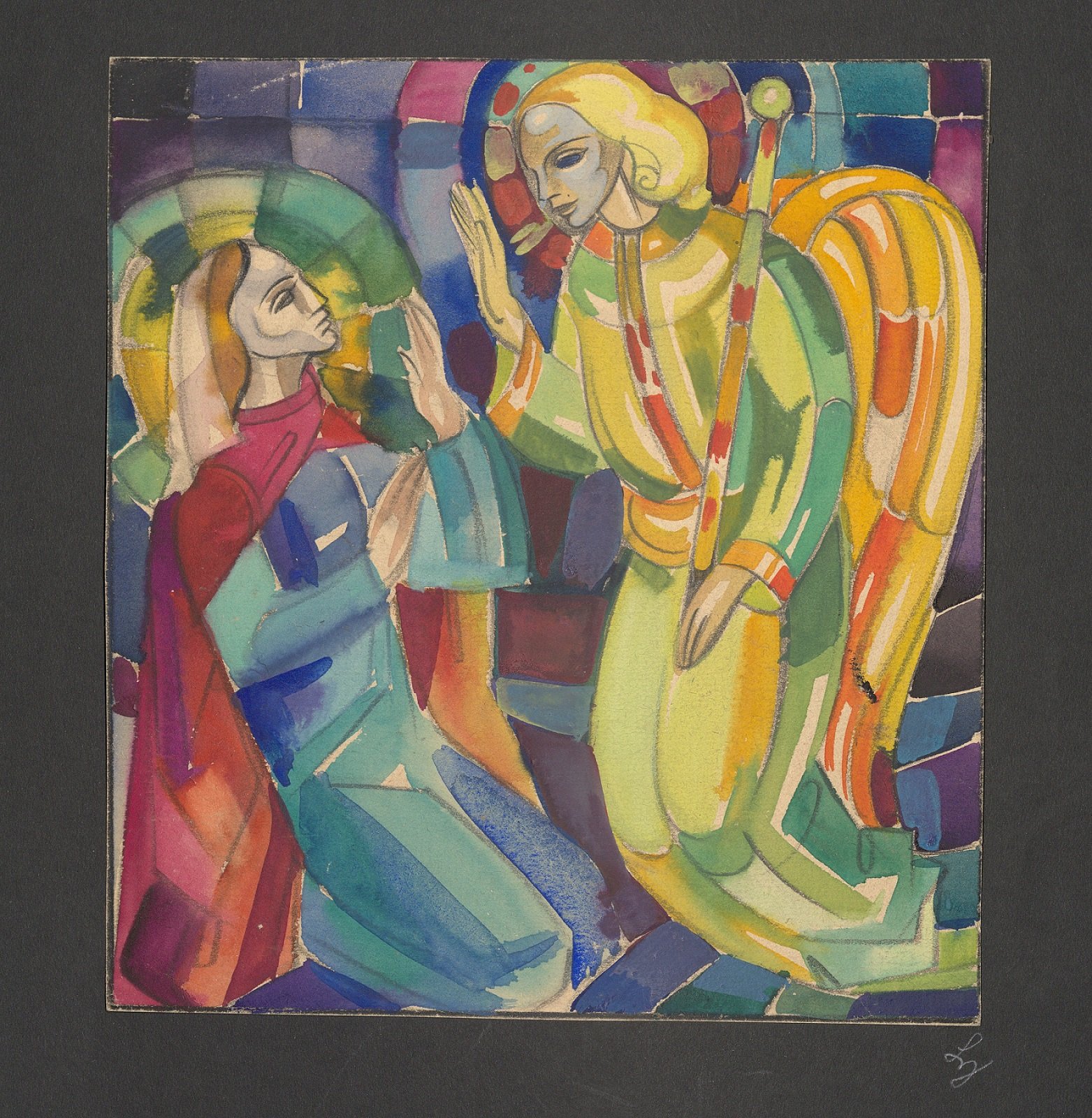 Mosaik-/Entwurf eines Kirchenfensters, Mariä Verkündigung (Stift Heiligenkreuz CC BY-NC-ND)
