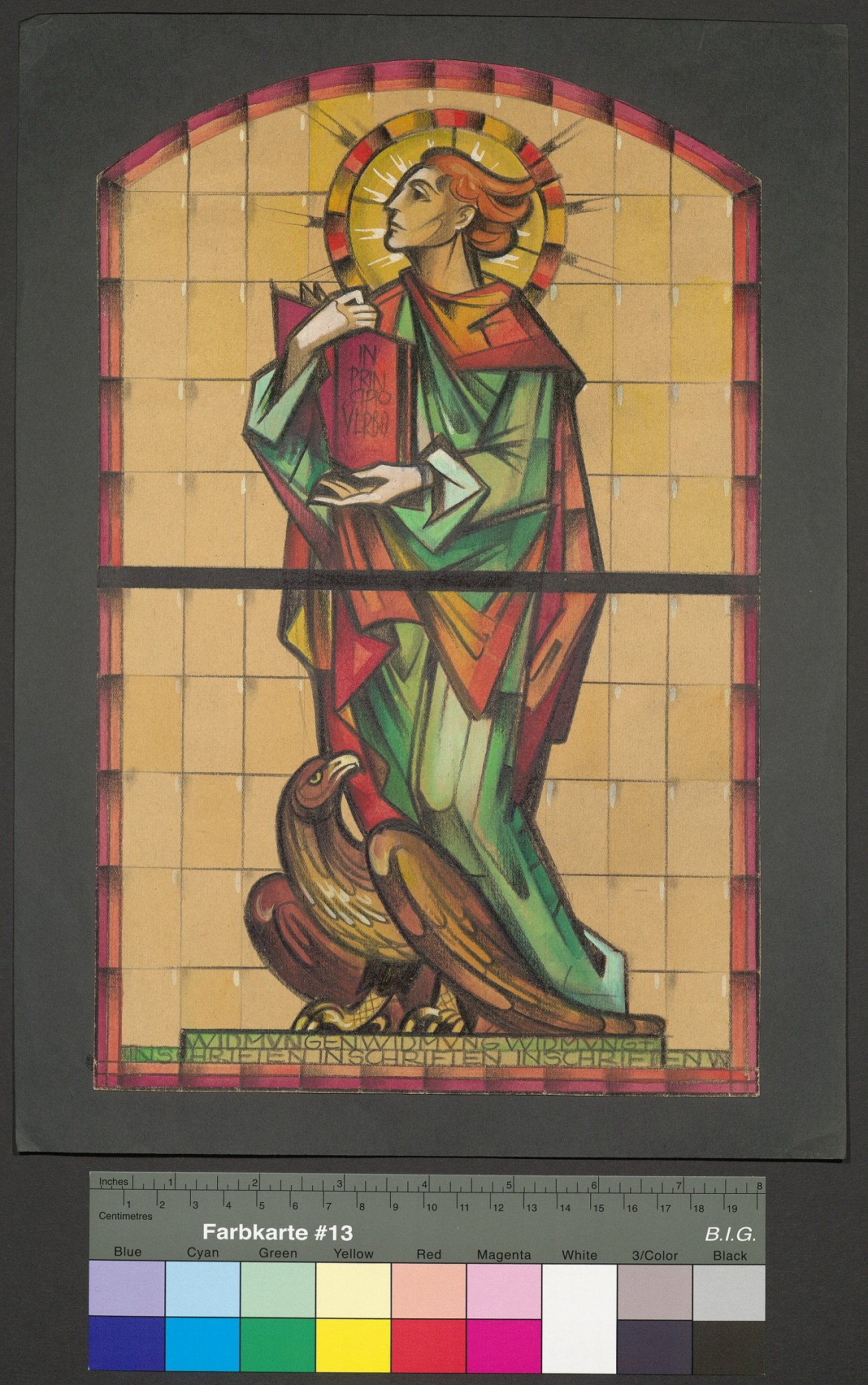 Entwurf eines Kirchenfensters, Evangelist Johannes (Stift Heiligenkreuz CC BY-NC-ND)