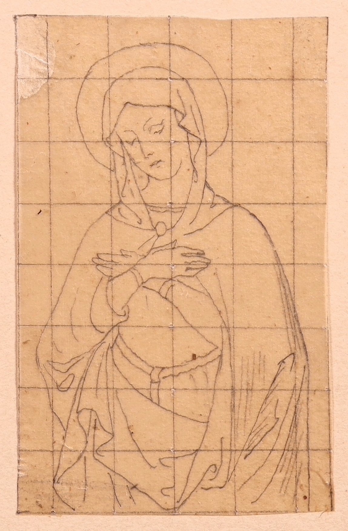 Halbfigur der Maria aus einer Verkündigung (Stift Heiligenkreuz CC BY-NC-SA)