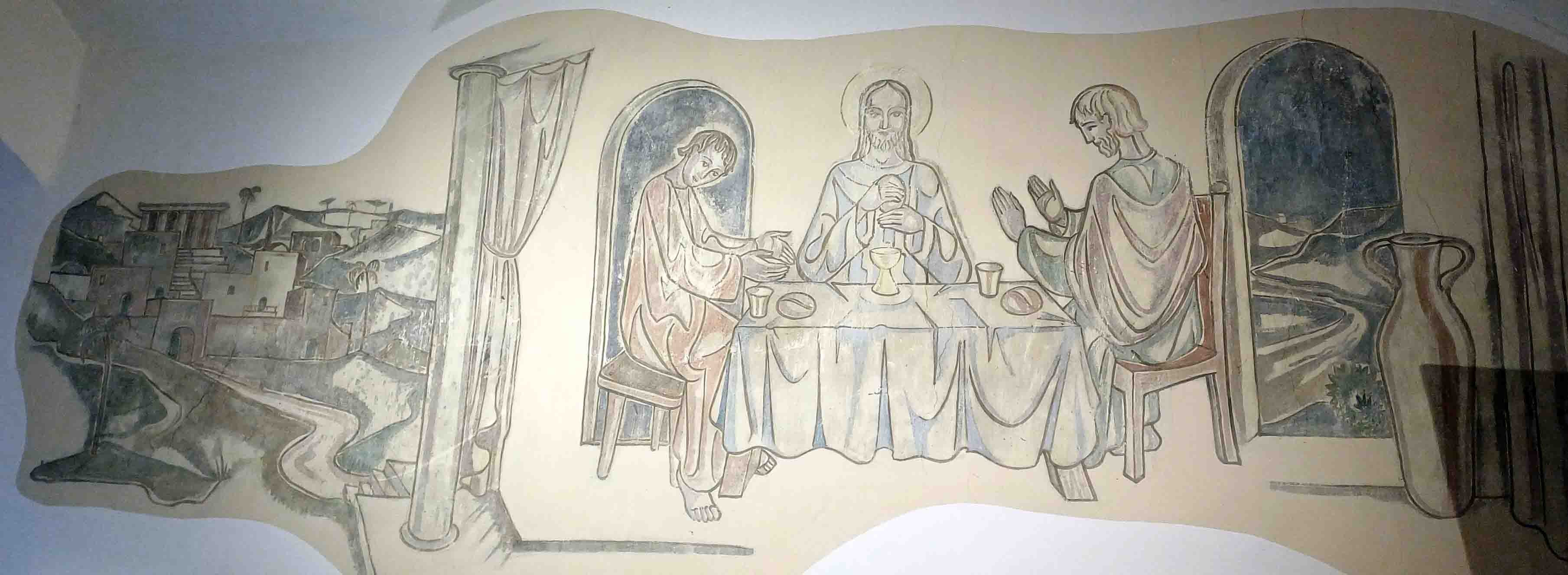 Die Jünger von Emmaus - Jesus bricht am Auferstehungstag das Brot (Stift Heiligenkreuz CC BY-NC-SA)