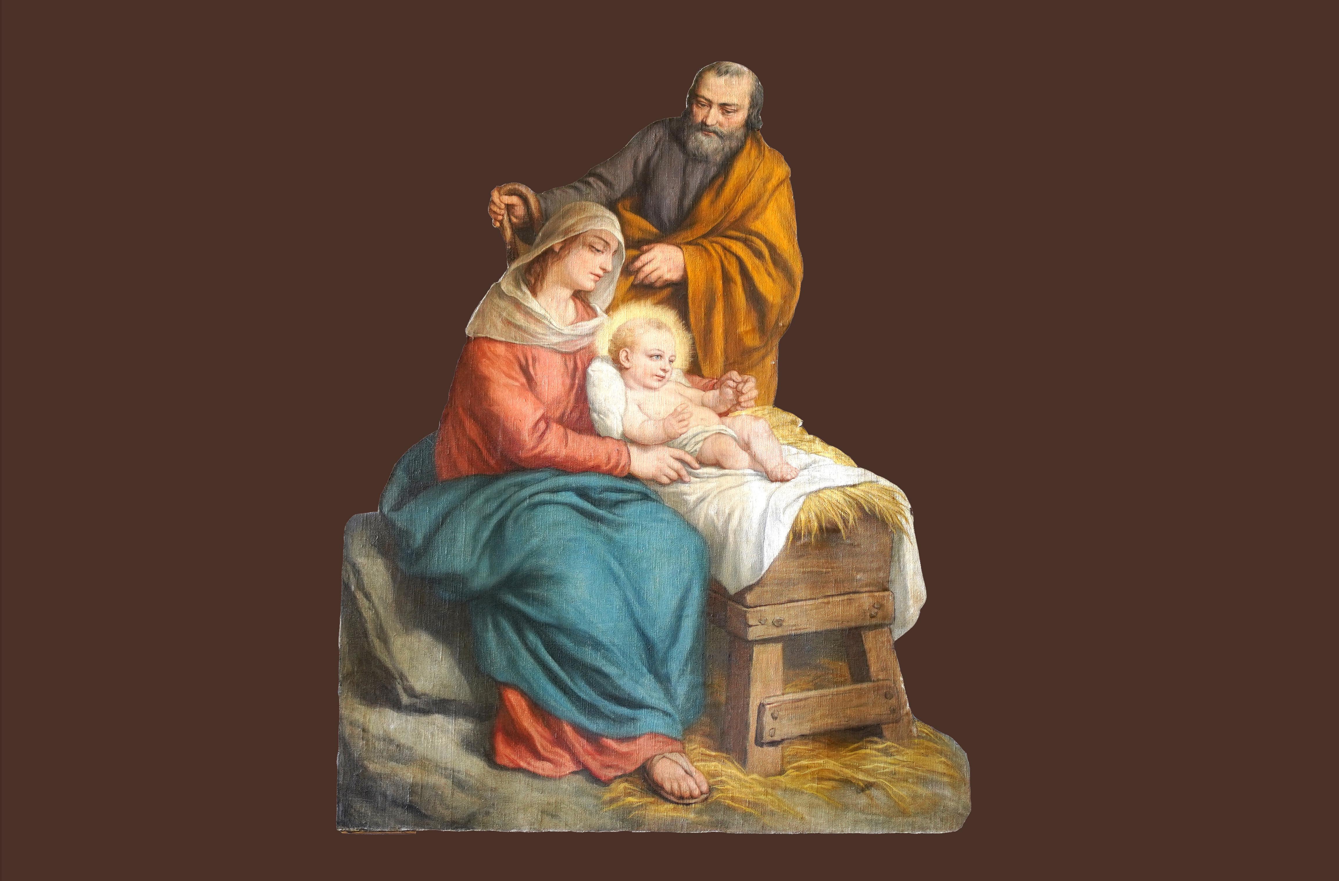 Maria und Josef und das Jesuskind in der Krippe (Stift Heiligenkreuz CC BY-NC-SA)