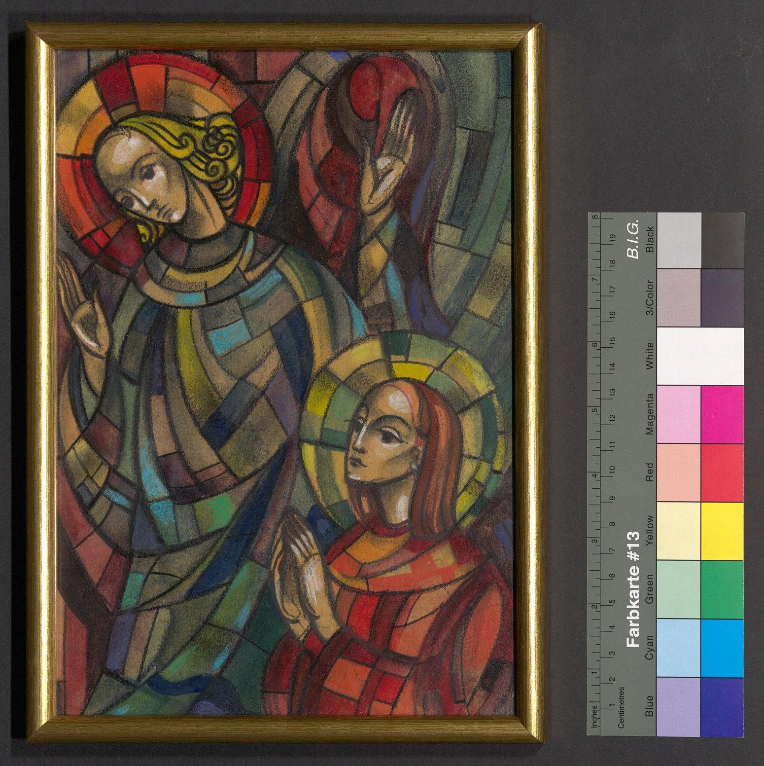 Zwei Heilige, vielleicht Engel und Frau (Verkündigung des Herrn?) (Stift Heiligenkreuz CC BY-NC-ND)