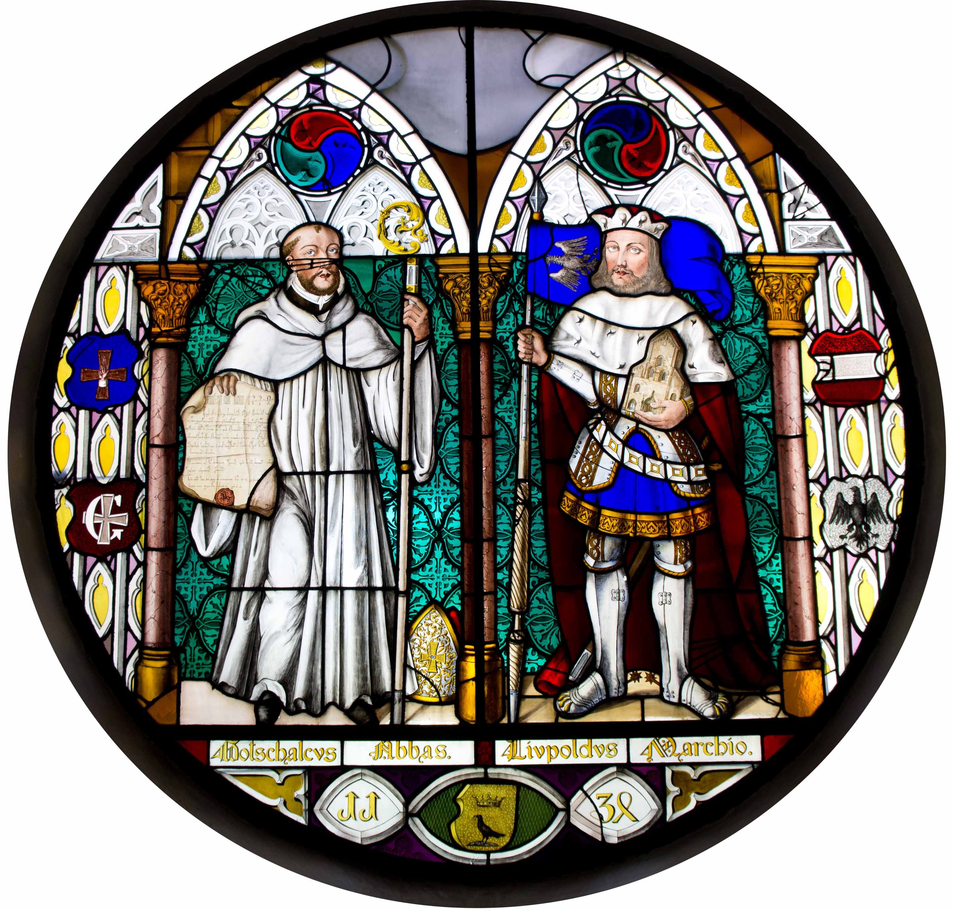 Hl. Leopold und Abt Gottschalk (Stift Heiligenkreuz CC BY-NC-SA)