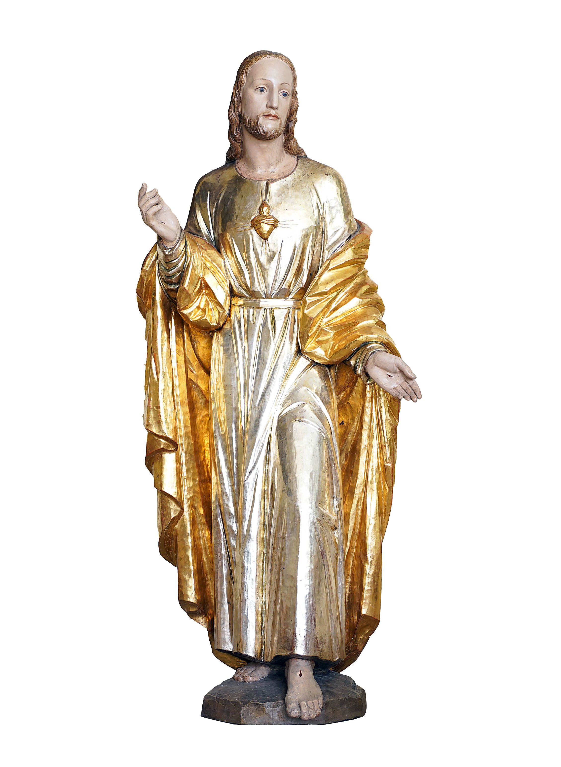 Herz Jesu Statue in Silber- und Goldfassung (Stift Heiligenkreuz CC BY-NC-SA)
