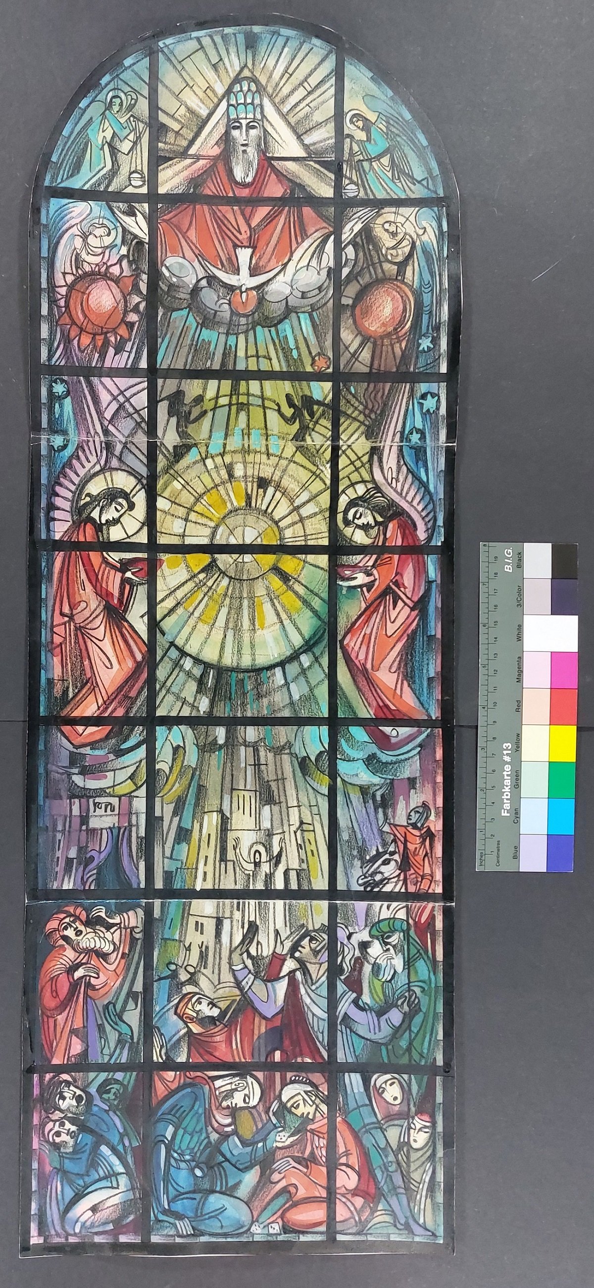 Entwurf eines Kirchenfensters, Das jüngste Gericht (Stift Heiligenkreuz CC BY-NC-ND)