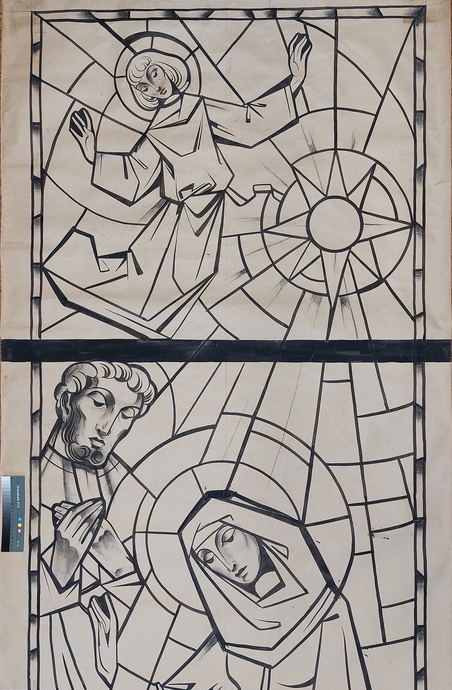 Entwurf eines Kirchenfensters, Christi Geburt (Stift Heiligenkreuz CC BY-NC-ND)
