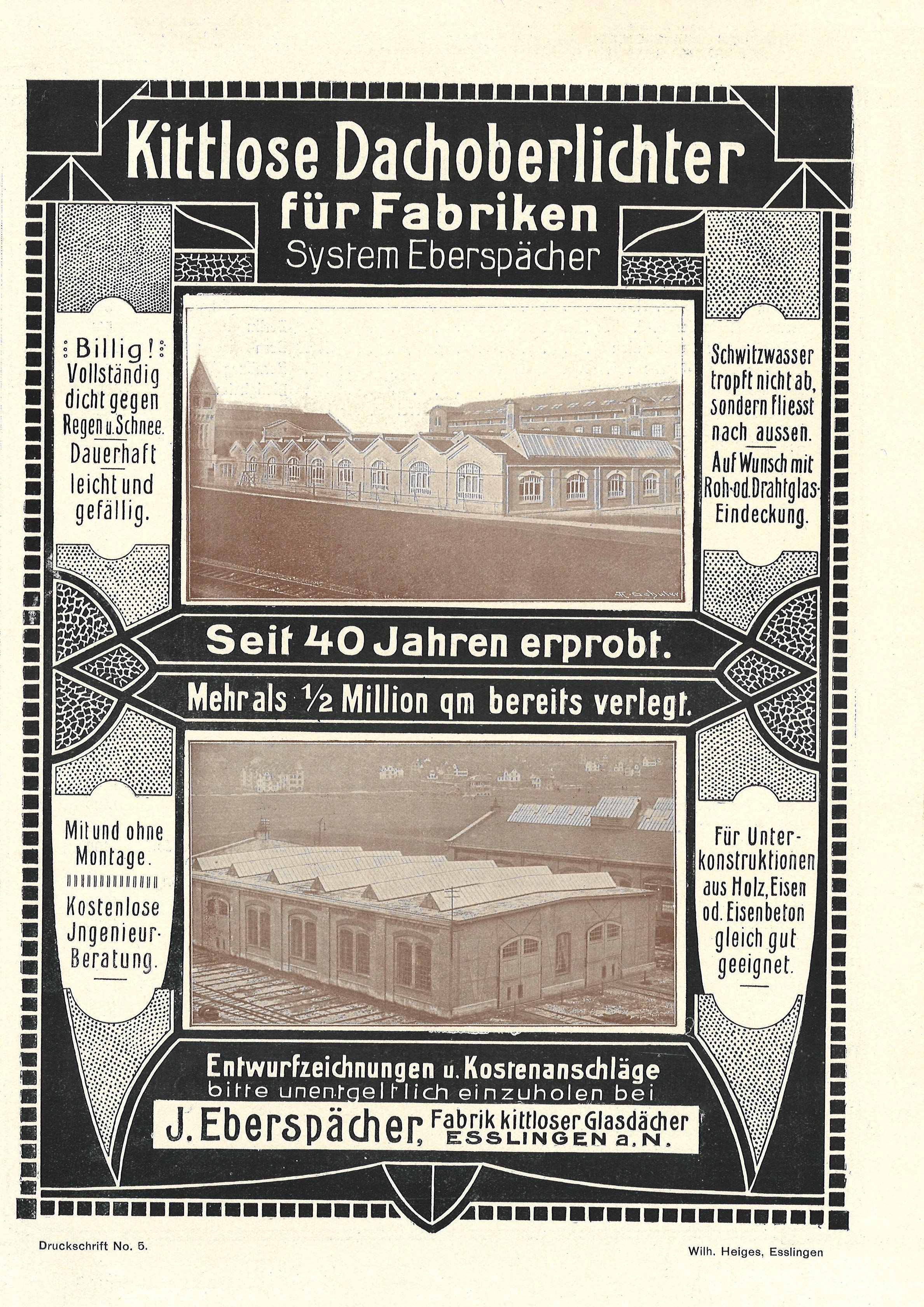 Werbeblatt der Fa. J.Eberspächer (Stadtmuseum im Gelben Haus Esslingen CC BY-NC-SA)