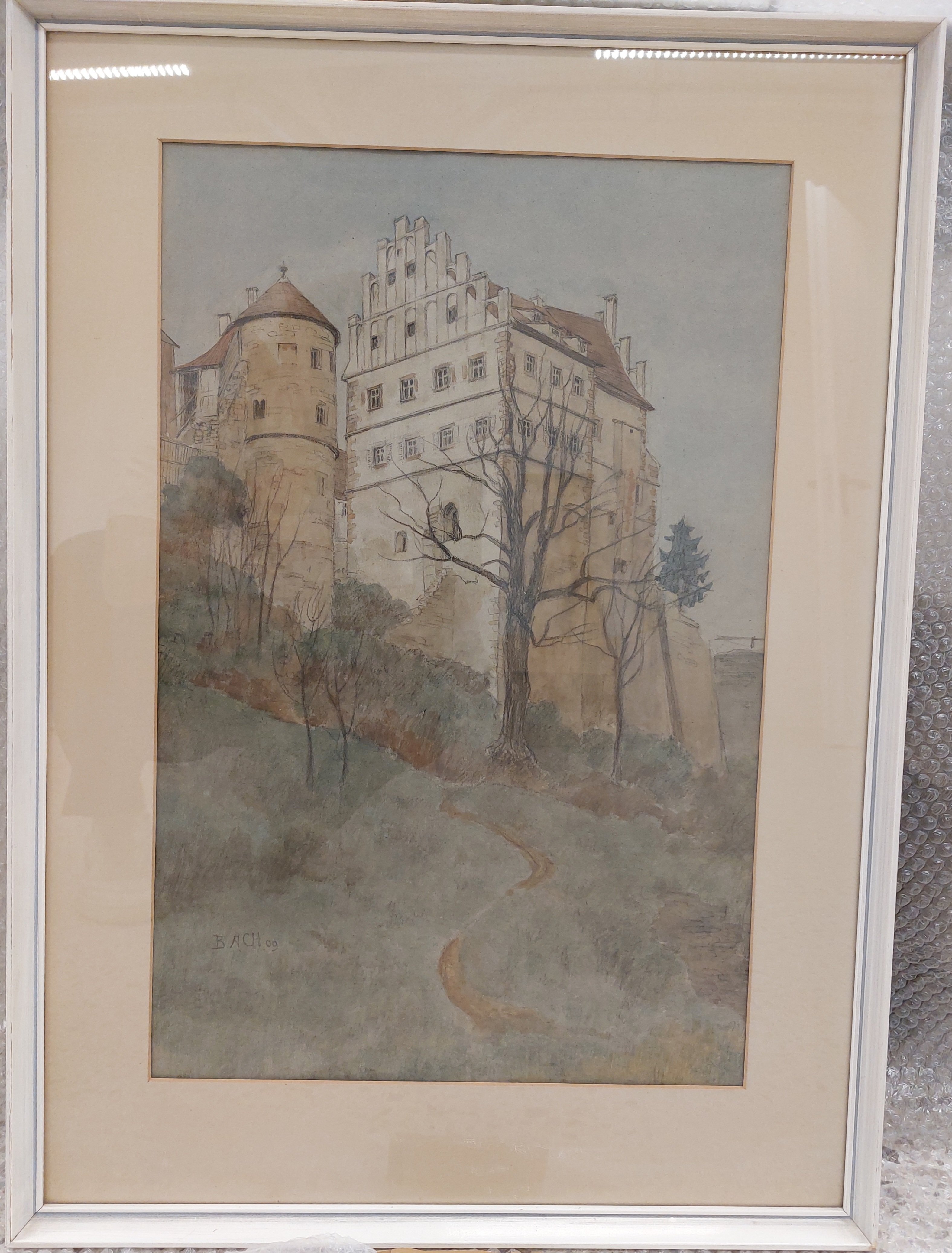 Vellberg Burg Ansicht 1, 1909 (Museum im Steinhaus Nagold CC BY-NC-SA)