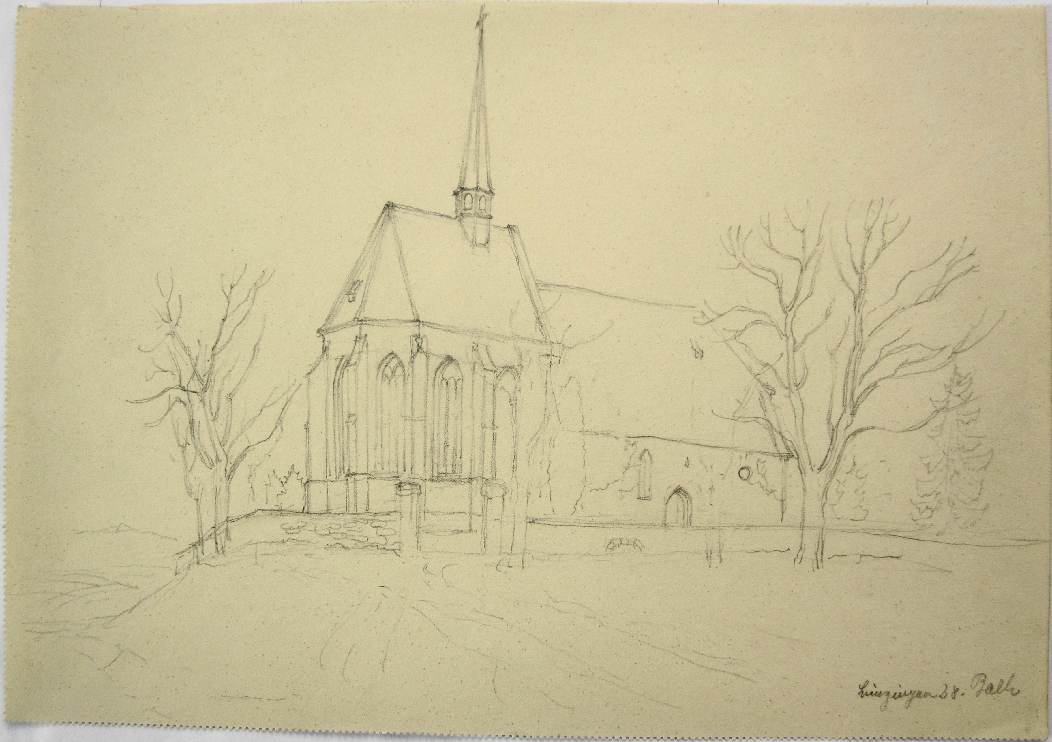 Lienzingen Liebfrauenkirche1, 1928 (Museum im Steinhaus Nagold CC BY-NC-SA)