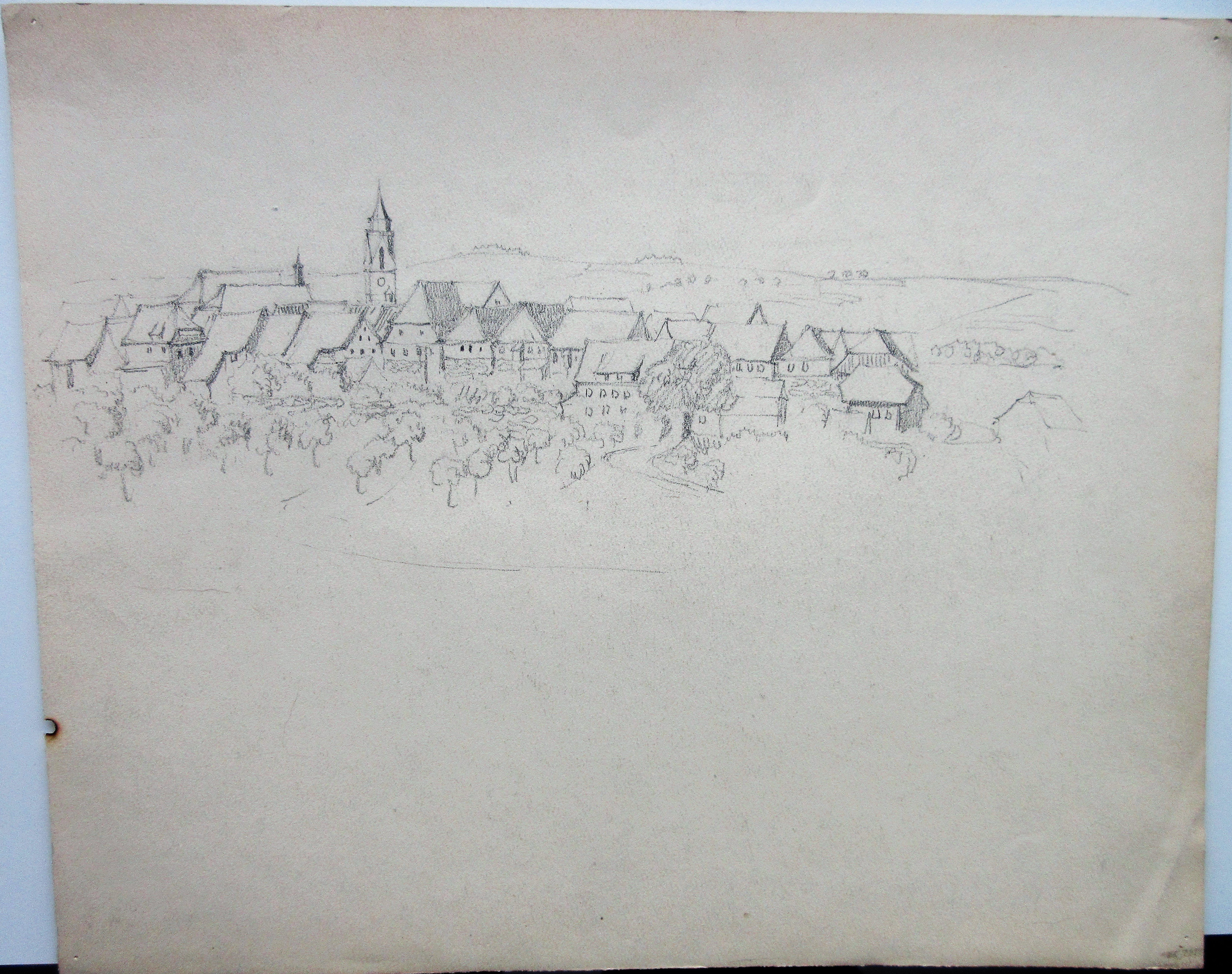 Dornstetten Ansicht Skizze 1926 (Museum im Steinhaus Nagold CC BY-NC-SA)