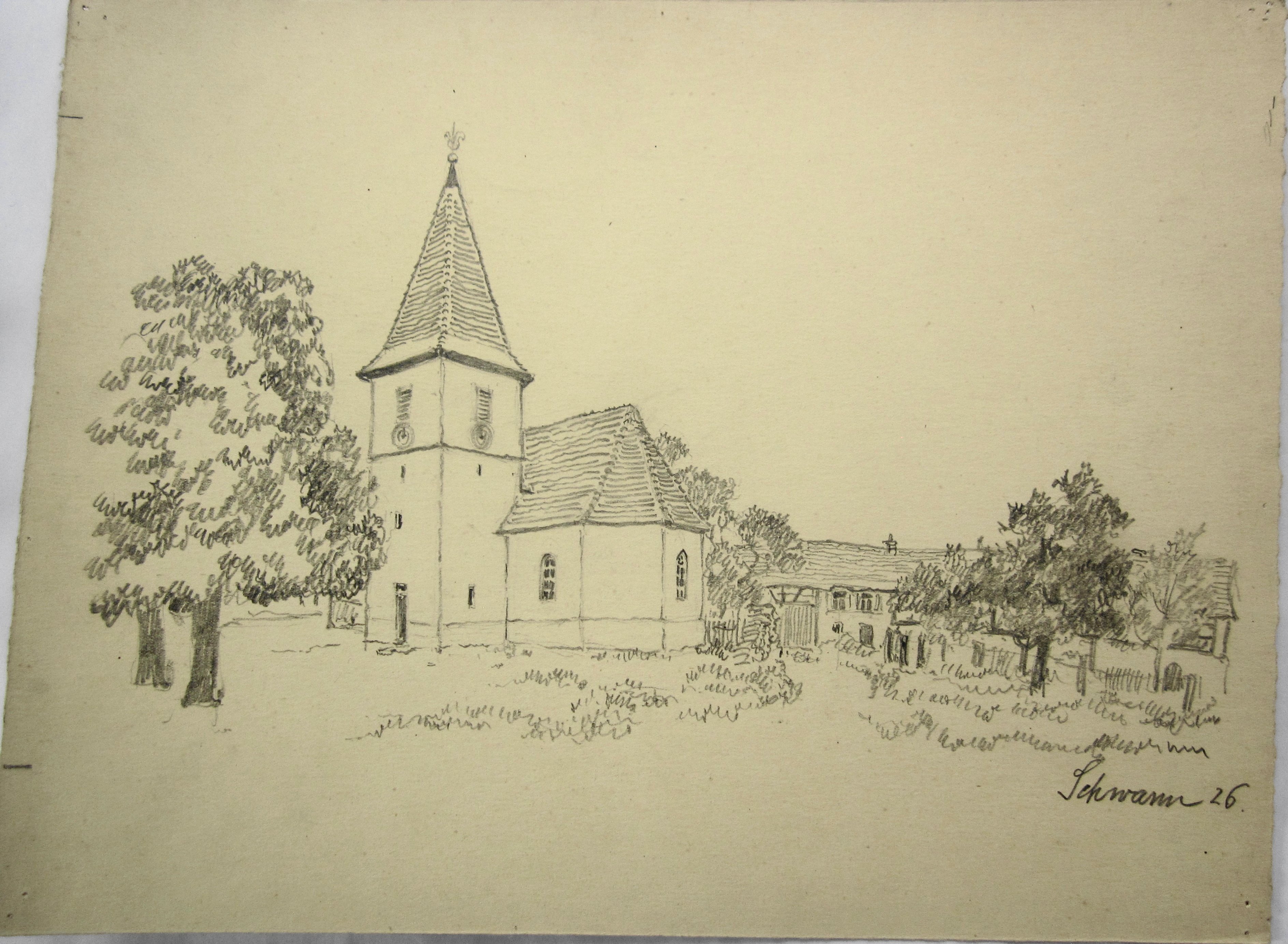 Schwann Schlosskirche 1926 (Museum im Steinhaus Nagold CC BY-NC-SA)