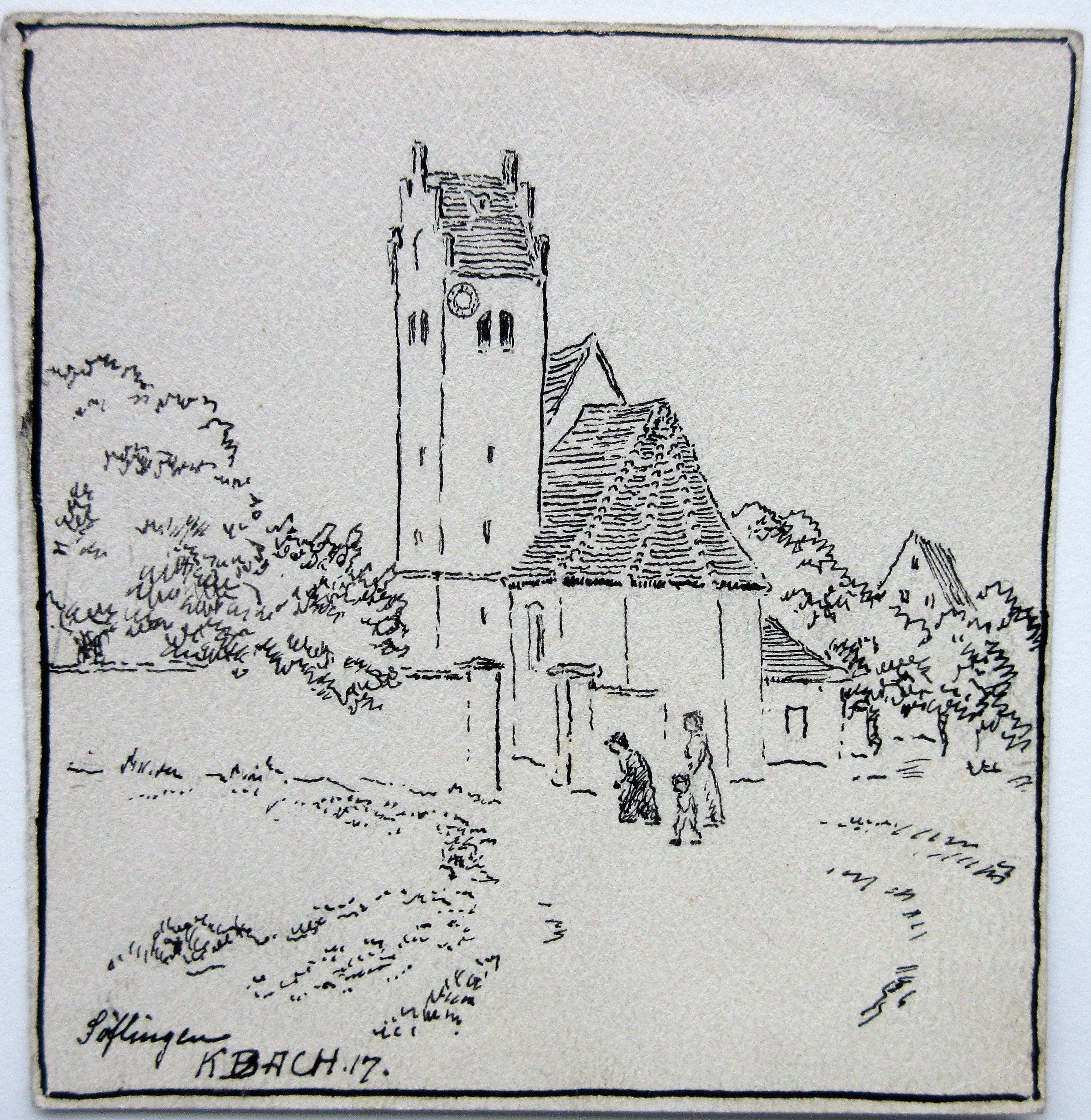 Söflingen St. Leonhardkapelle 1917 (Museum im Steinhaus Nagold CC BY-NC-SA)