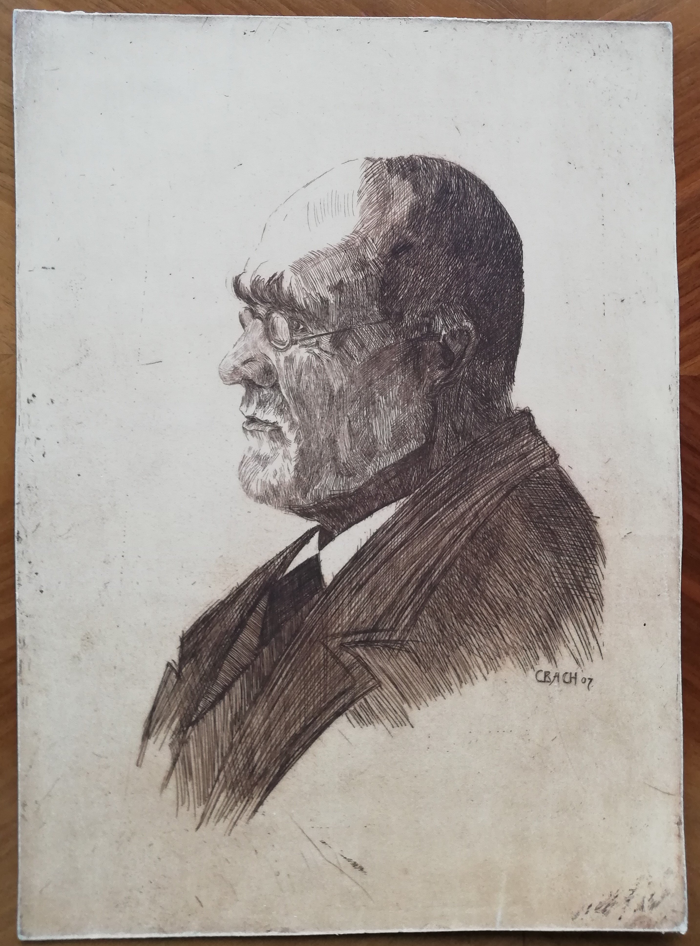 Porträt Carl Friedrich Bach (1907) (Museum im Steinhaus Nagold CC BY-NC-SA)