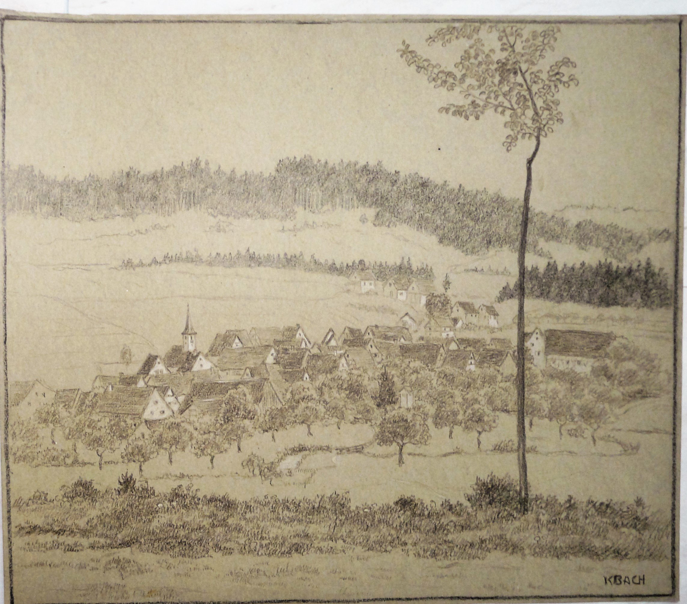 Iselshausen Ansicht 2 (1918) (Museum im Steinhaus Nagold CC BY-NC-SA)