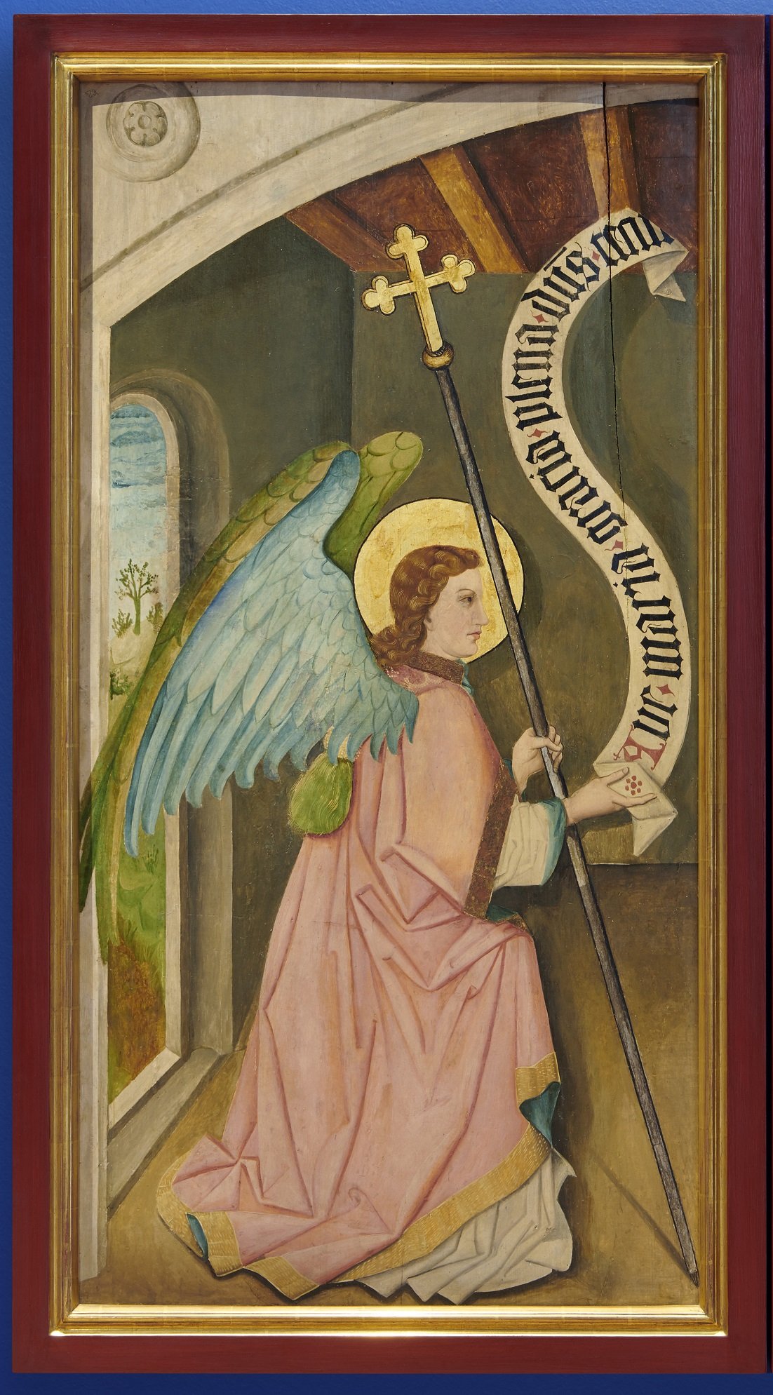 Verkündigung an Maria, linker Altarflügel (Dominikanermuseum Rottweil CC BY-NC-SA)