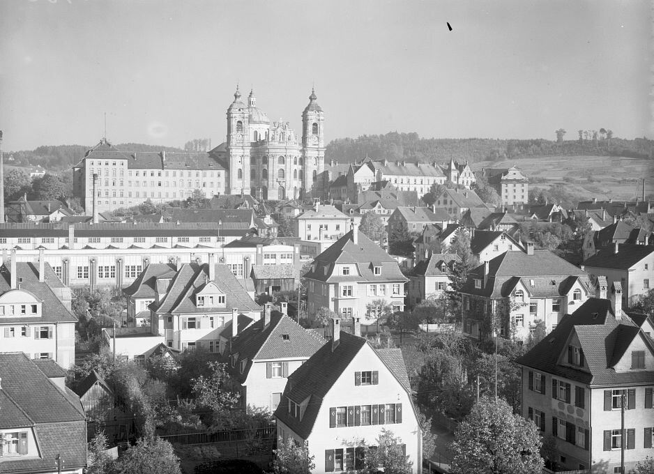 Weingarten - Blick auf die Basilika St. Martin (Haus der Geschichte Baden-Württemberg / Sammlung Gebrüder Metz CC BY-NC-SA)