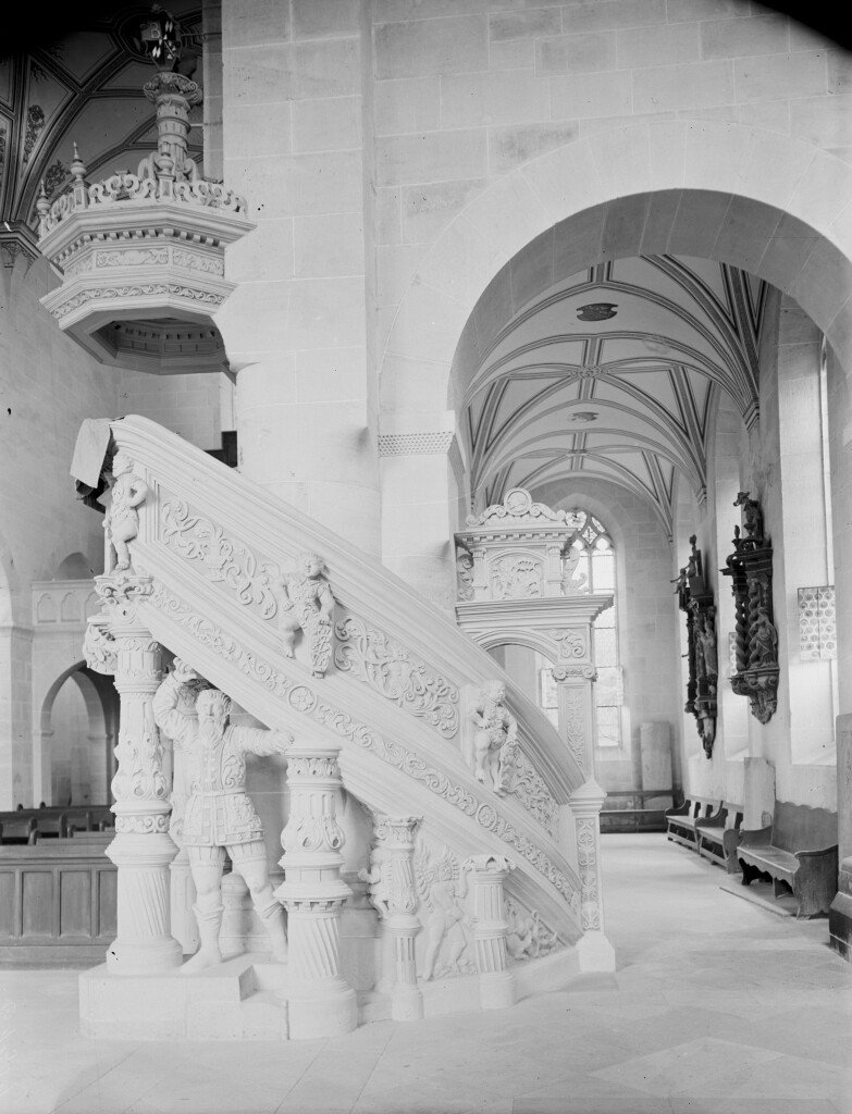 Bebenhausen - Kanzel in der Klosterkirche (Haus der Geschichte Baden-Württemberg / Sammlung Gebrüder Metz CC BY-NC-SA)