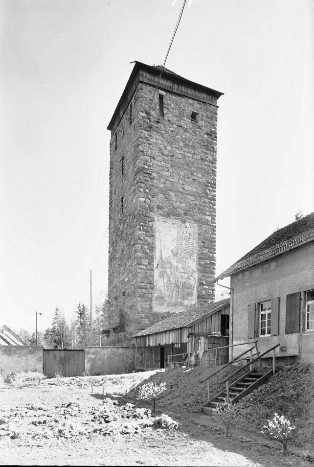 Villingen - Romäusturm (Haus der Geschichte Baden-Württemberg / Sammlung Gebrüder Metz CC BY-NC-SA)