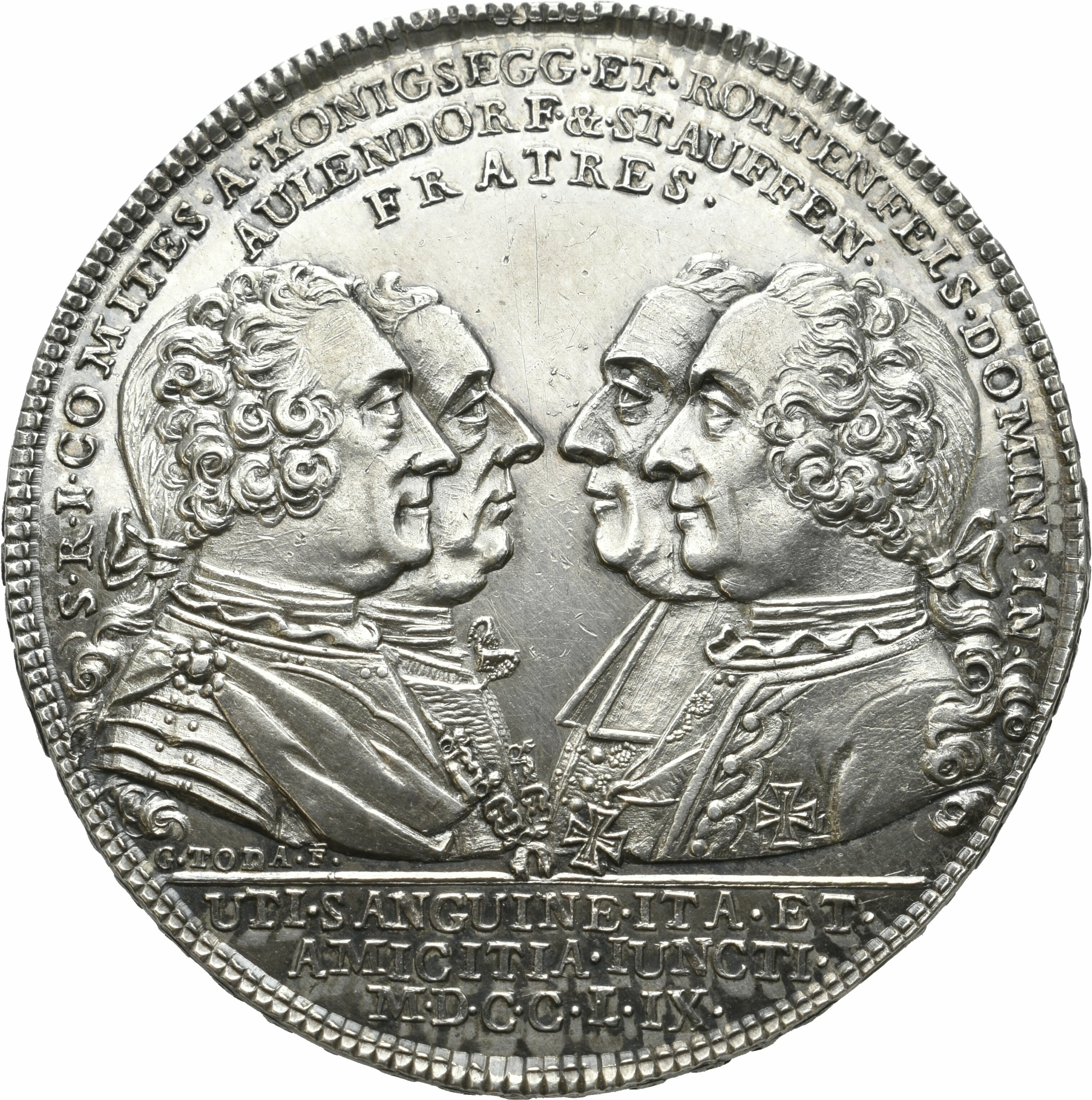 Sogenannter Vierbrüdertaler der Grafen von Königsegg-Rothenfels (Sparkassenverband Baden-Württemberg CC BY-NC-SA)