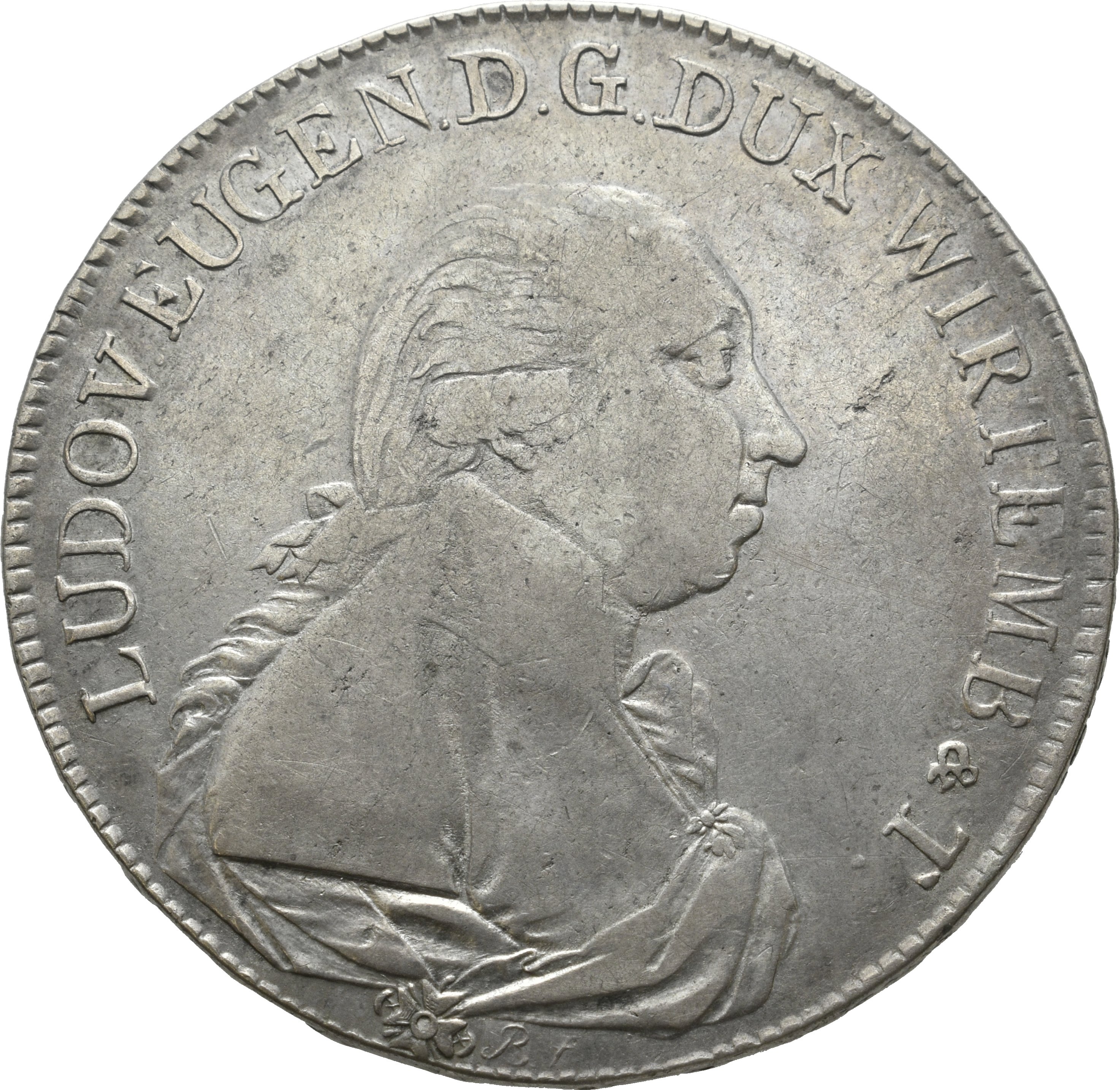 Konventionstaler von Herzog Ludwig Eugen Johann von Württemberg von 1794 (Sparkassenverband Baden-Württemberg CC BY-NC-SA)