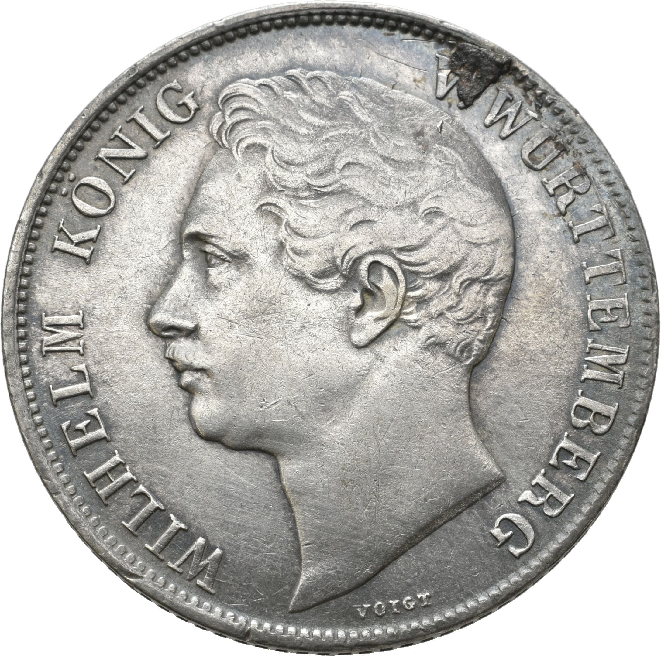 1 Gulden von König Wilhelm I. von Württemberg (Sparkassenverband Baden-Württemberg CC BY-NC-SA)
