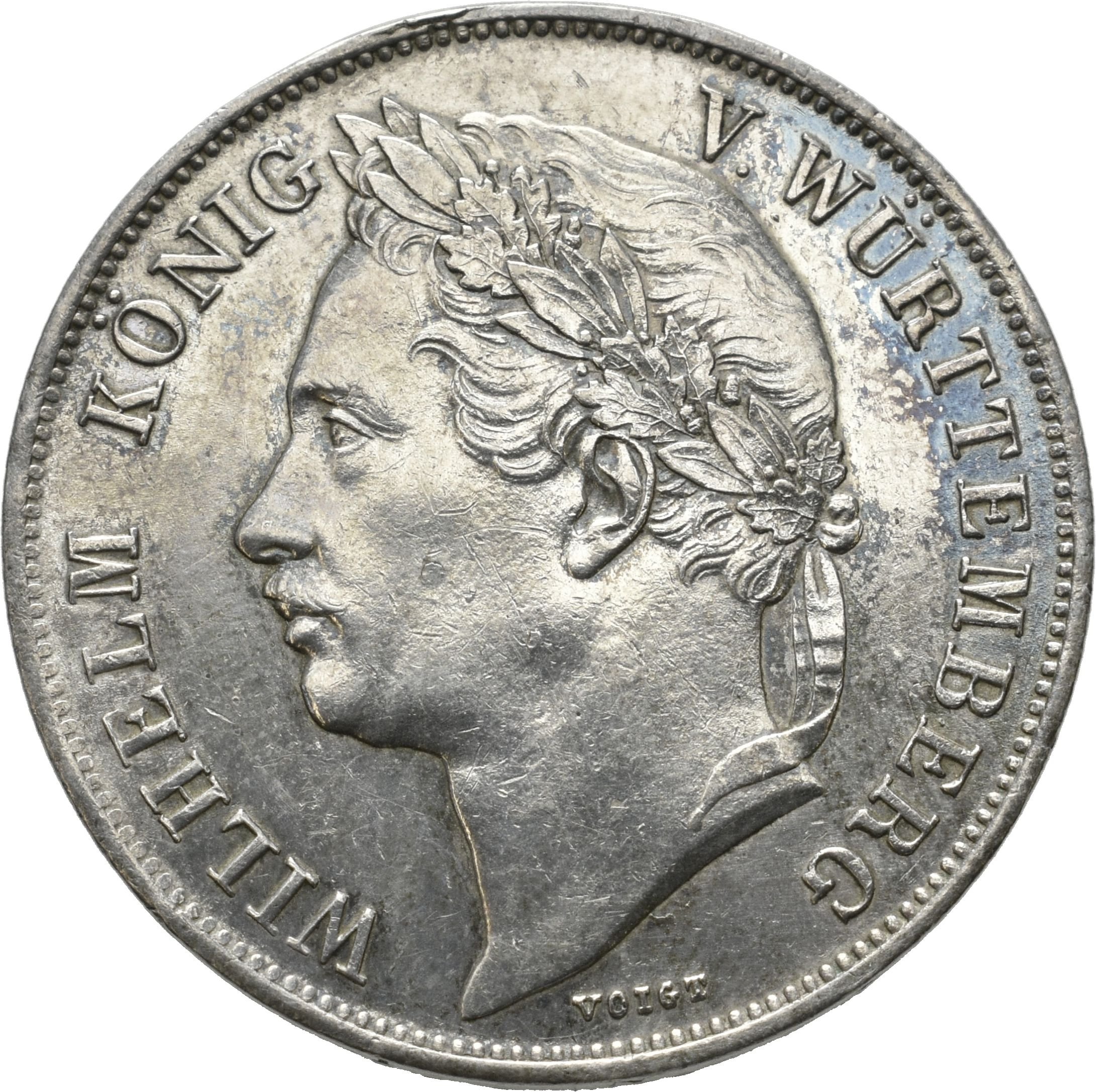 Gulden zum Regierungsjubiläum 1841 von König Wilhelm I. von Württemberg (Sparkassenverband Baden-Württemberg CC BY-NC-SA)