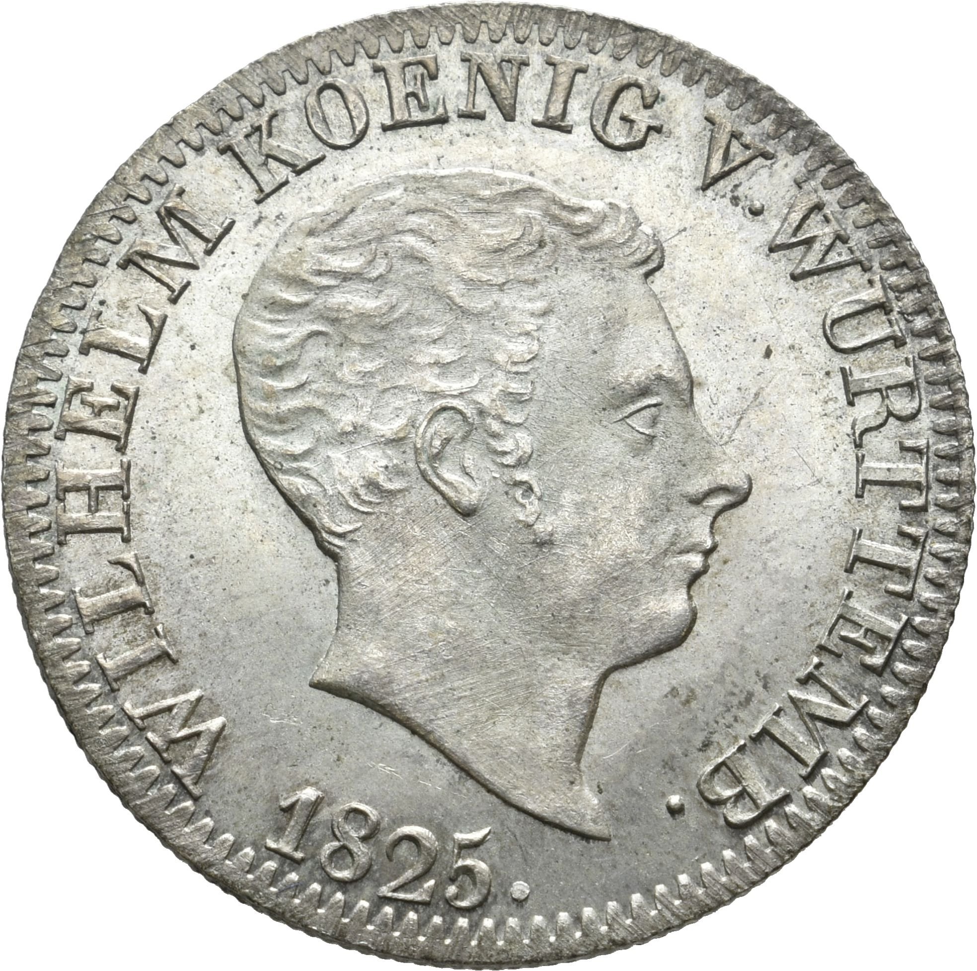 24 Kreuzer von König Wilhelm I. von Württemberg (Münzsammlung des Sparkassenverbands Baden-Württemberg CC BY-NC-SA)