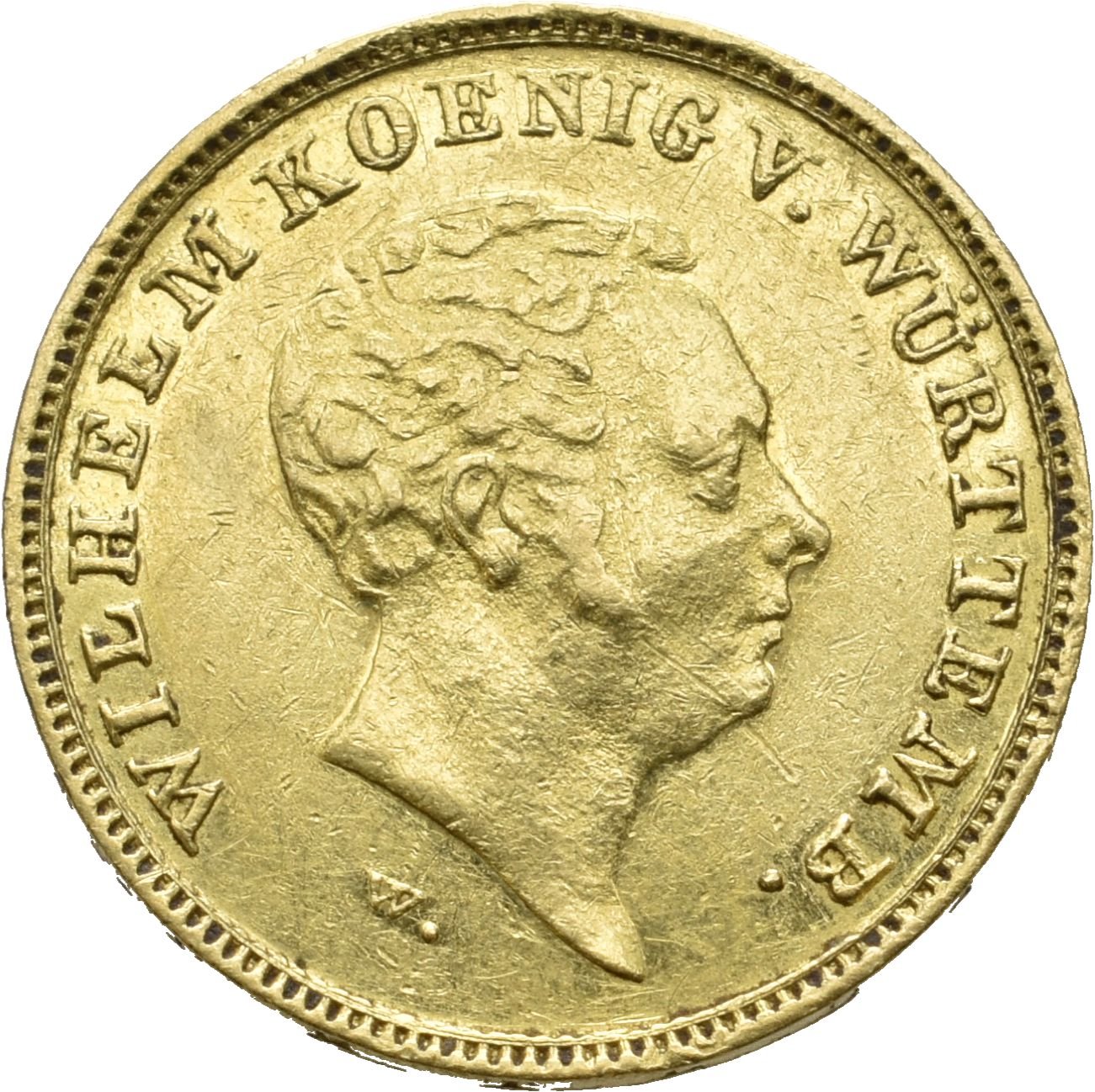 5 Gulden des Königreichs Württemberg von 1825 (Münzsammlung des Sparkassenverbands Baden-Württemberg CC BY-NC-SA)