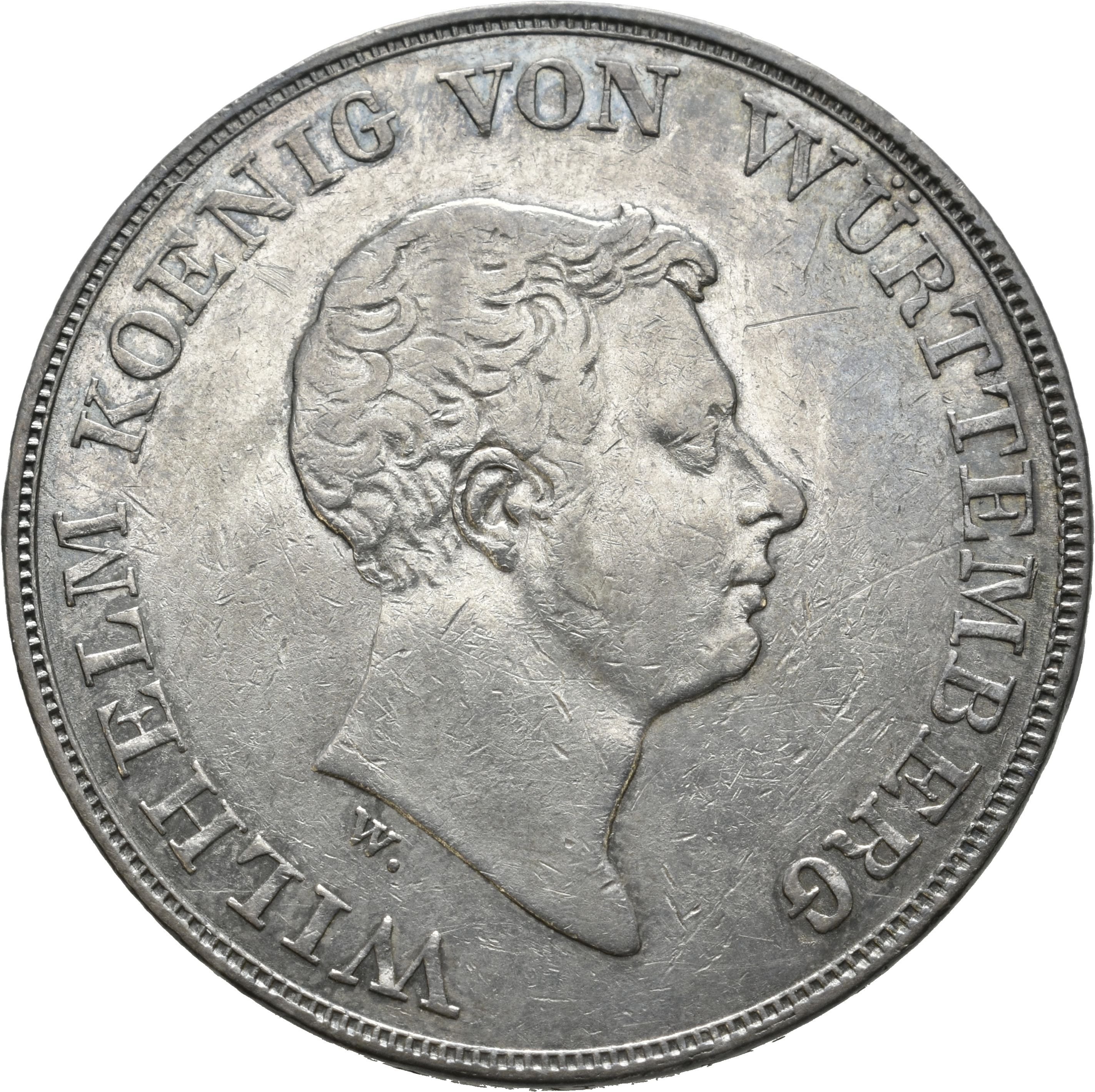Kronentaler des Königreichs Württemberg von 1835 (Münzsammlung des Sparkassenverbands Baden-Württemberg CC BY-NC-SA)