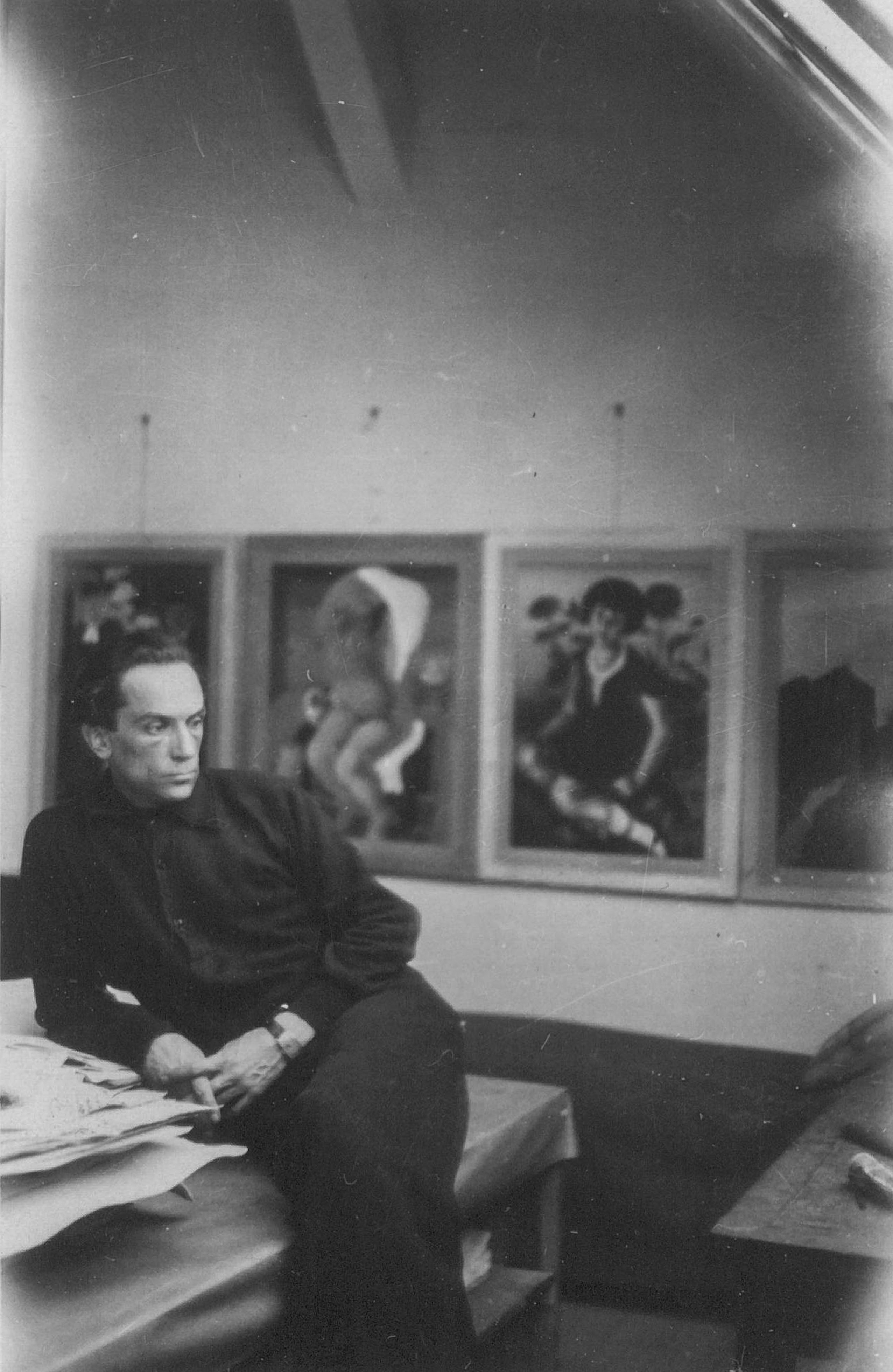 Richard Ziegler in seinem Atelier in Berlin (Richard Ziegler-Stiftung Calw RR-F)