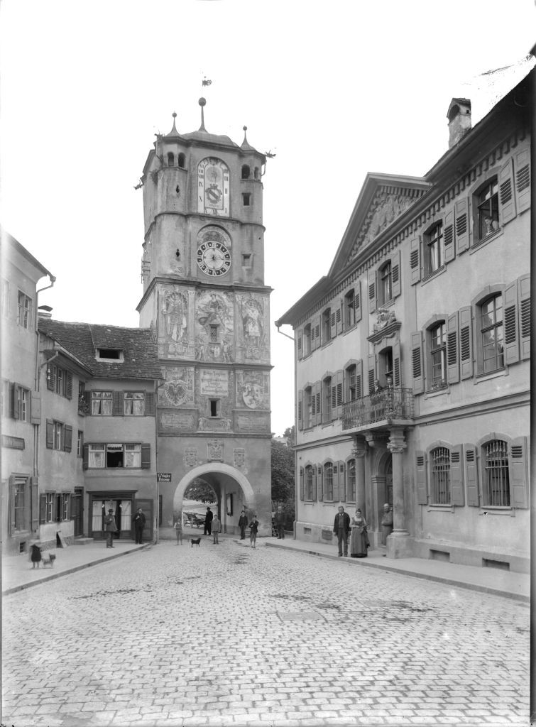 Ravensburger Tor mit Ritterhaus in Wangen im Allgäu (Stadtmuseum Wangen CC BY-NC-SA)