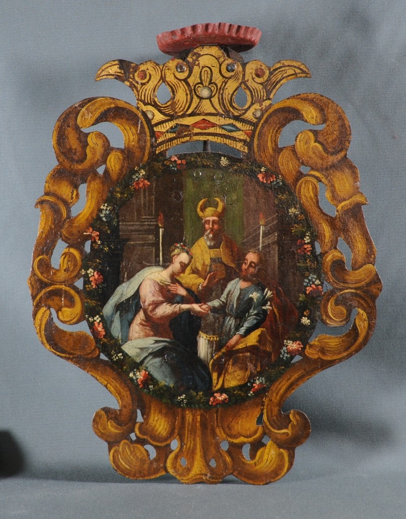 Blechtafel für Prozessionsstange: Verspottung Christi (Stadtmuseum Wangen CC BY-NC-SA)
