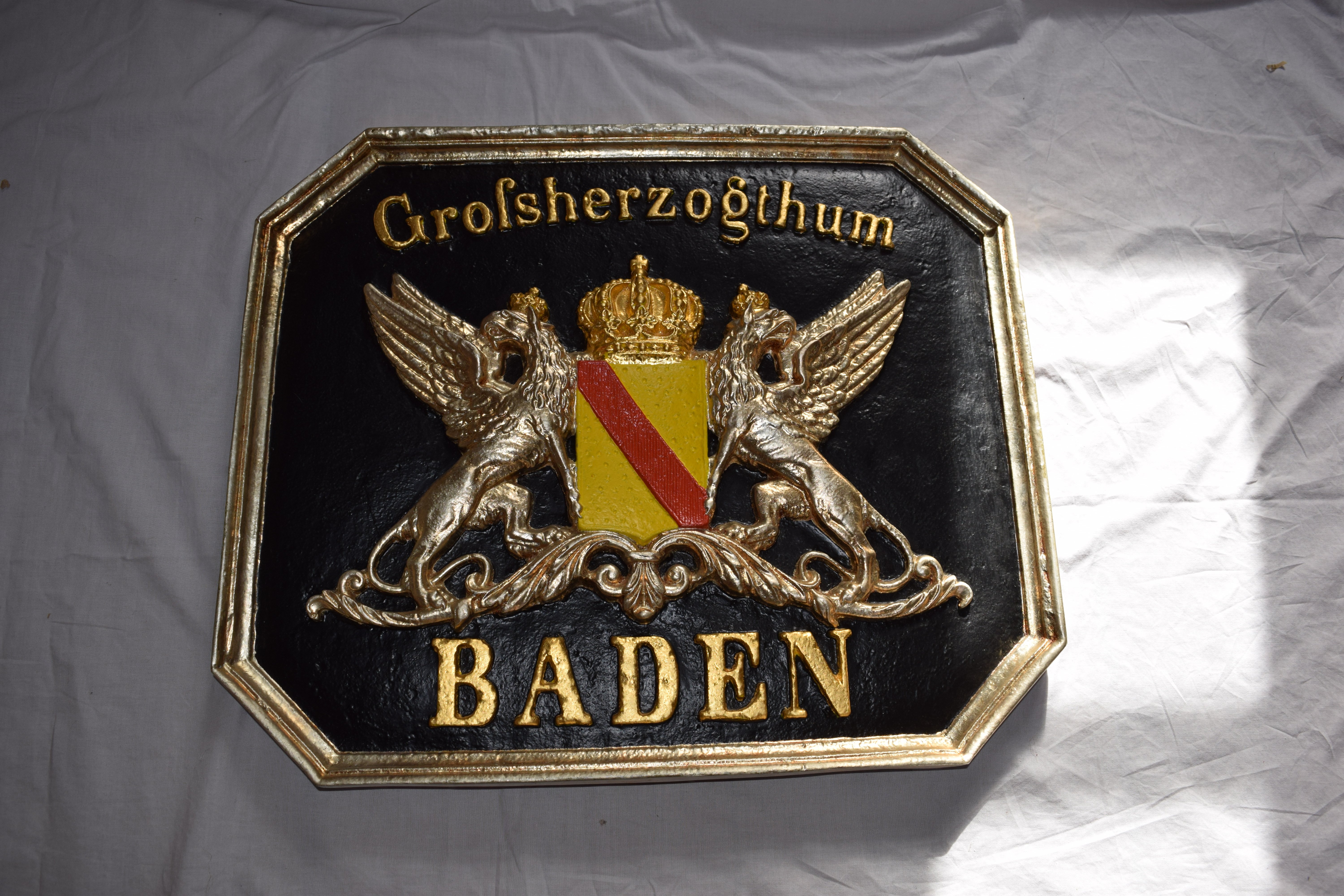 Grenzschild Großherzogtum Baden (Stadtmuseum Sinsheim CC BY-NC-SA)