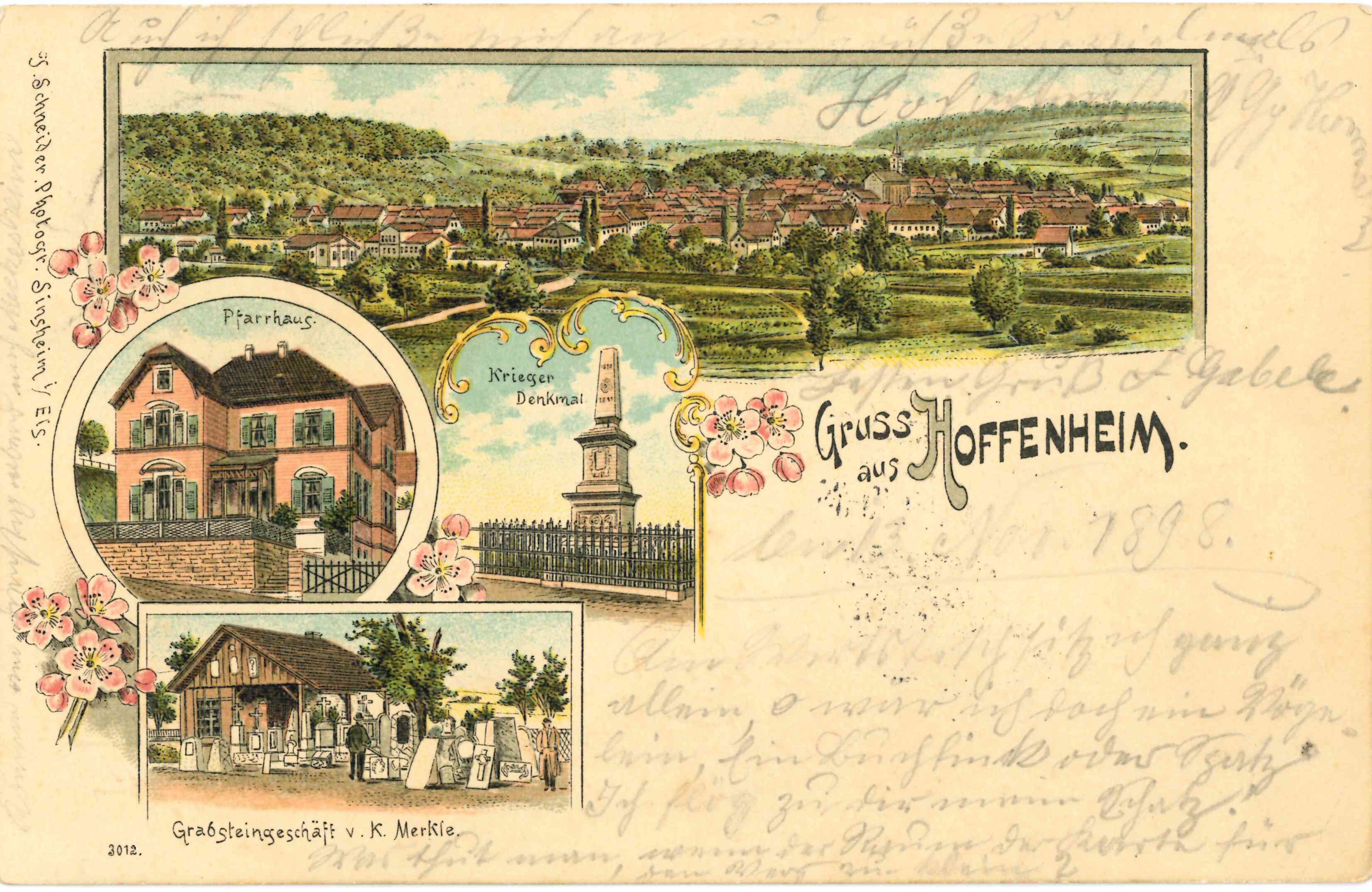 Postkarte "Gruss aus Hoffenheim" (Stadtmuseum Sinsheim CC BY-NC-SA)