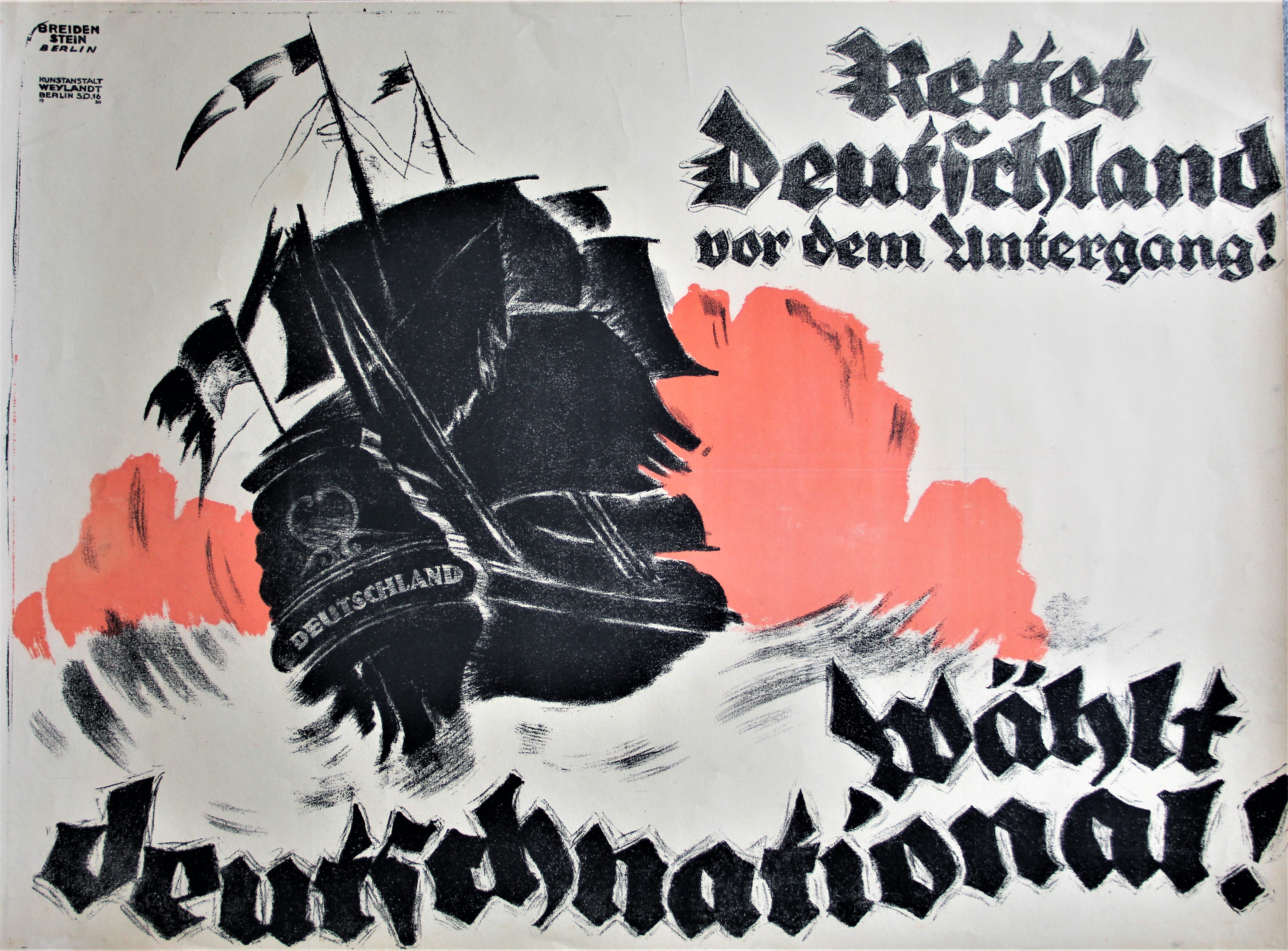 "Rettet Deutschland vor dem Untergang!" (Stiftung Reichspräsident-Friedrich-Ebert-Gedenkstätte CC BY-NC-SA)