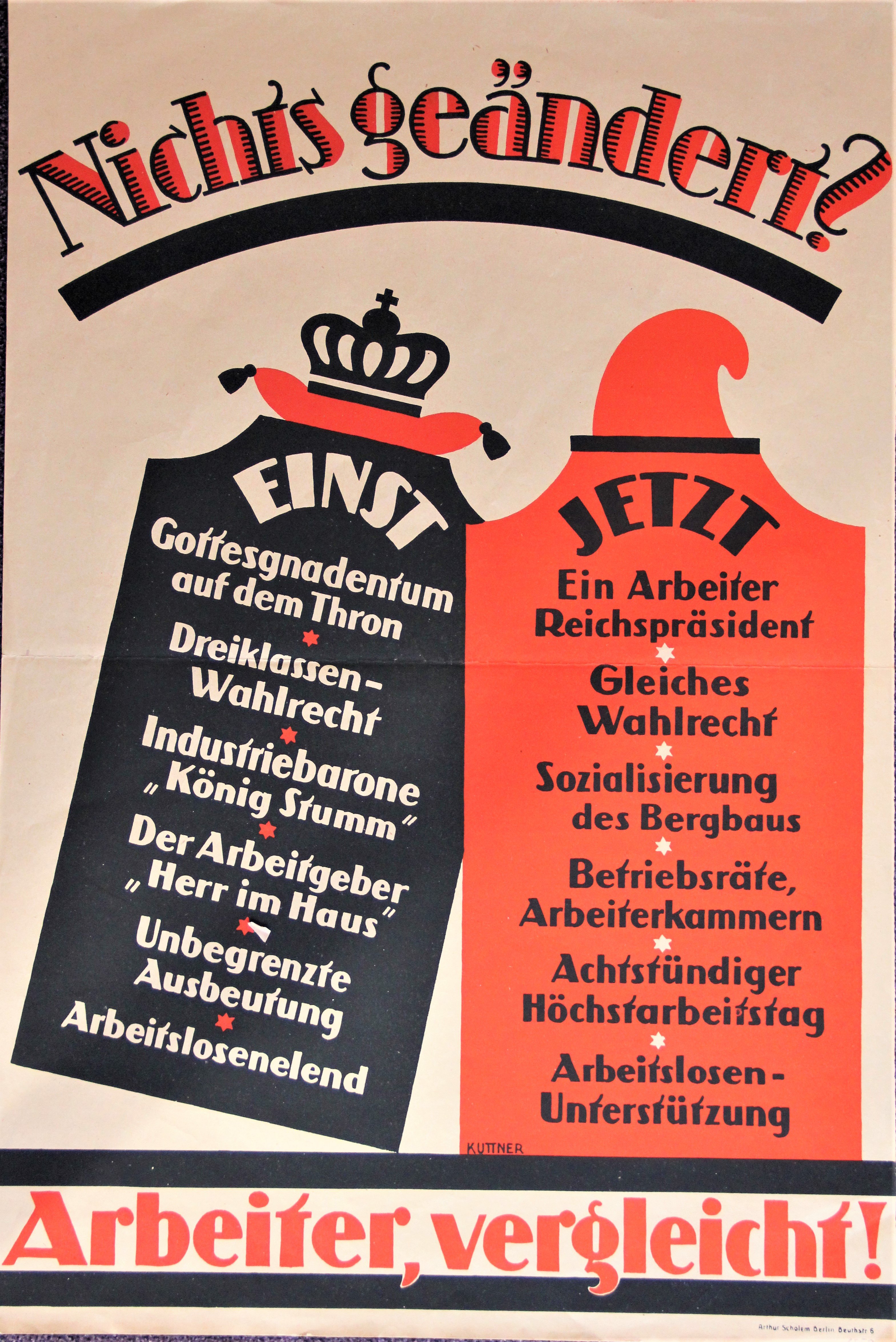 "Nichts geändert? / Arbeiter, vergleicht!" (Stiftung Reichspräsident-Friedrich-Ebert-Gedenkstätte CC BY-NC-SA)